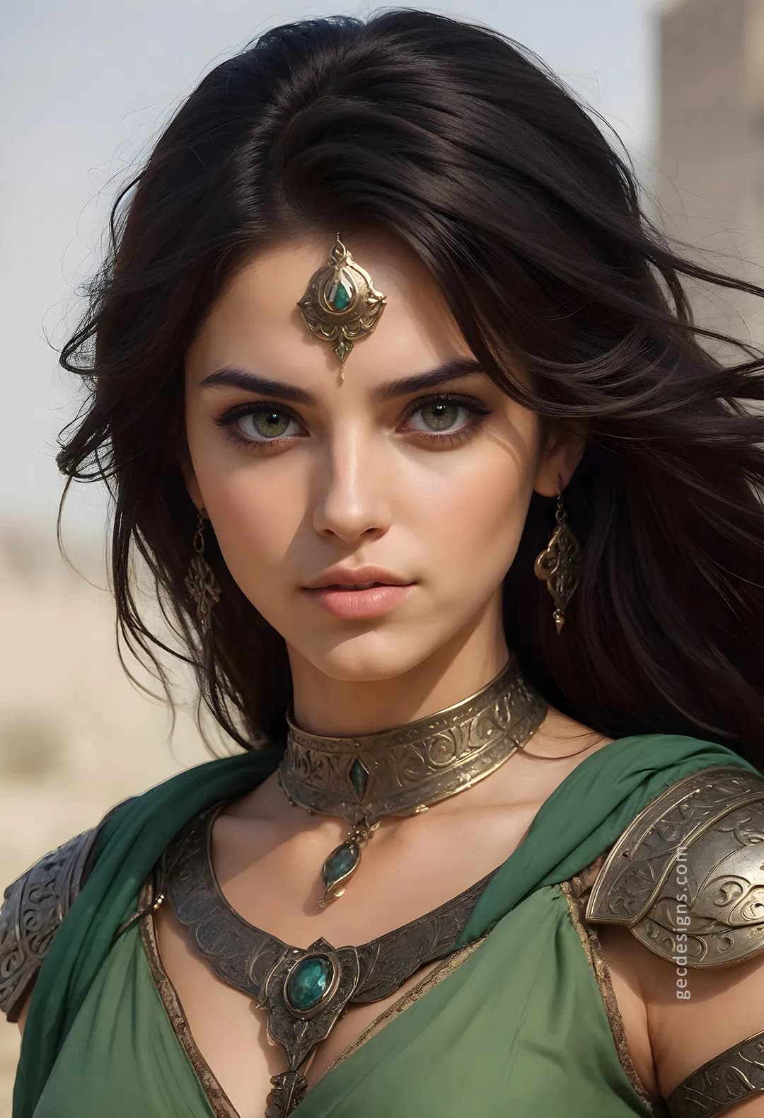 Persian Warrior Princess, Beautiful Ancient Middle Eastern, Arabian Young Woman, Hyper Realistic Wallpaper