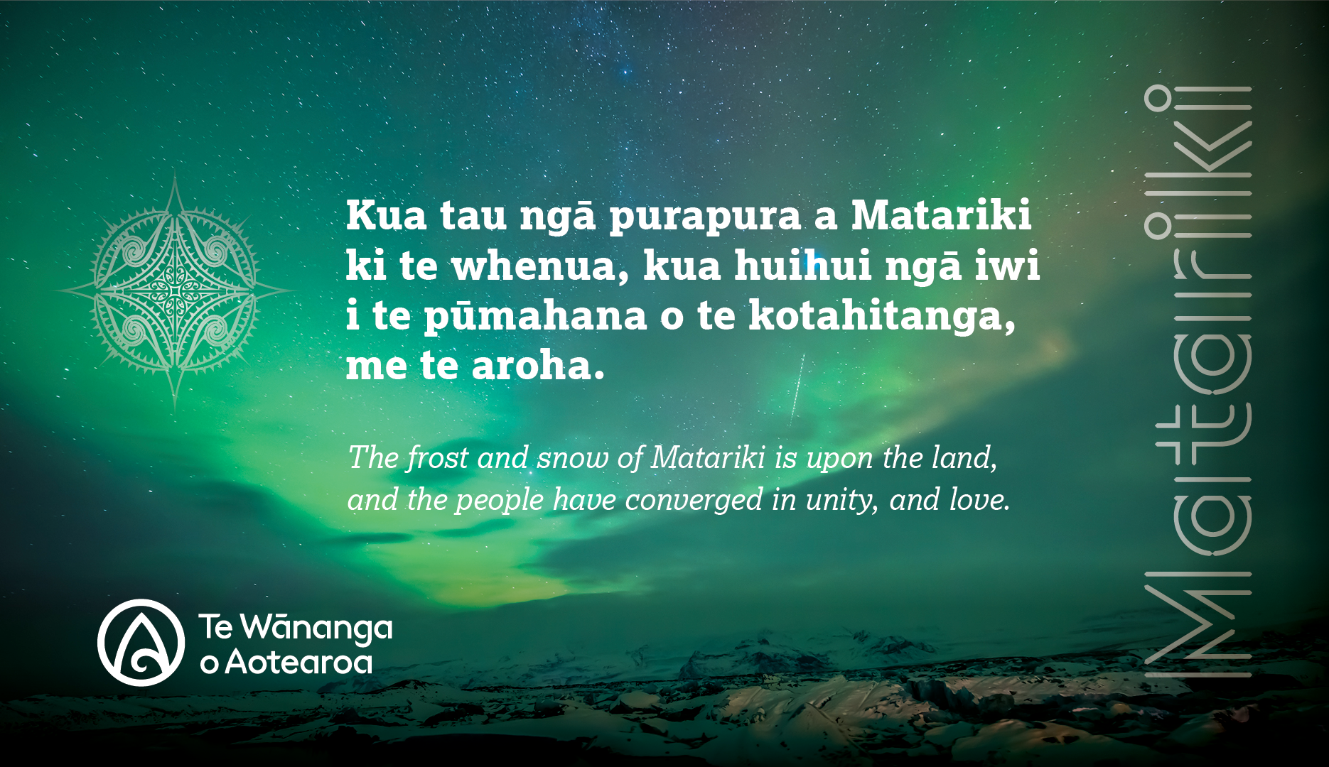 Te Iwa o Matariki. Wallpaper. Te Wānanga o Aotearoa