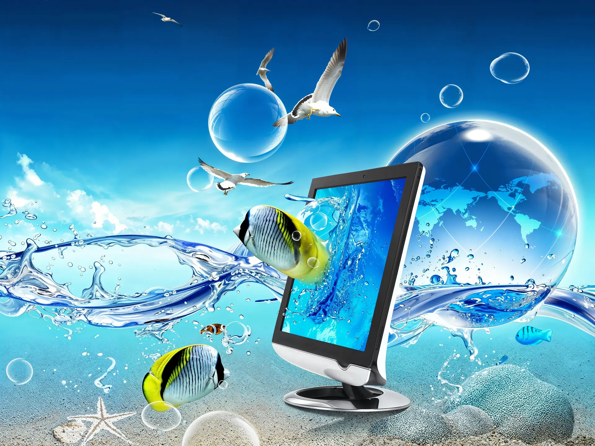 Frutiger Aero Aesthetic Website Example