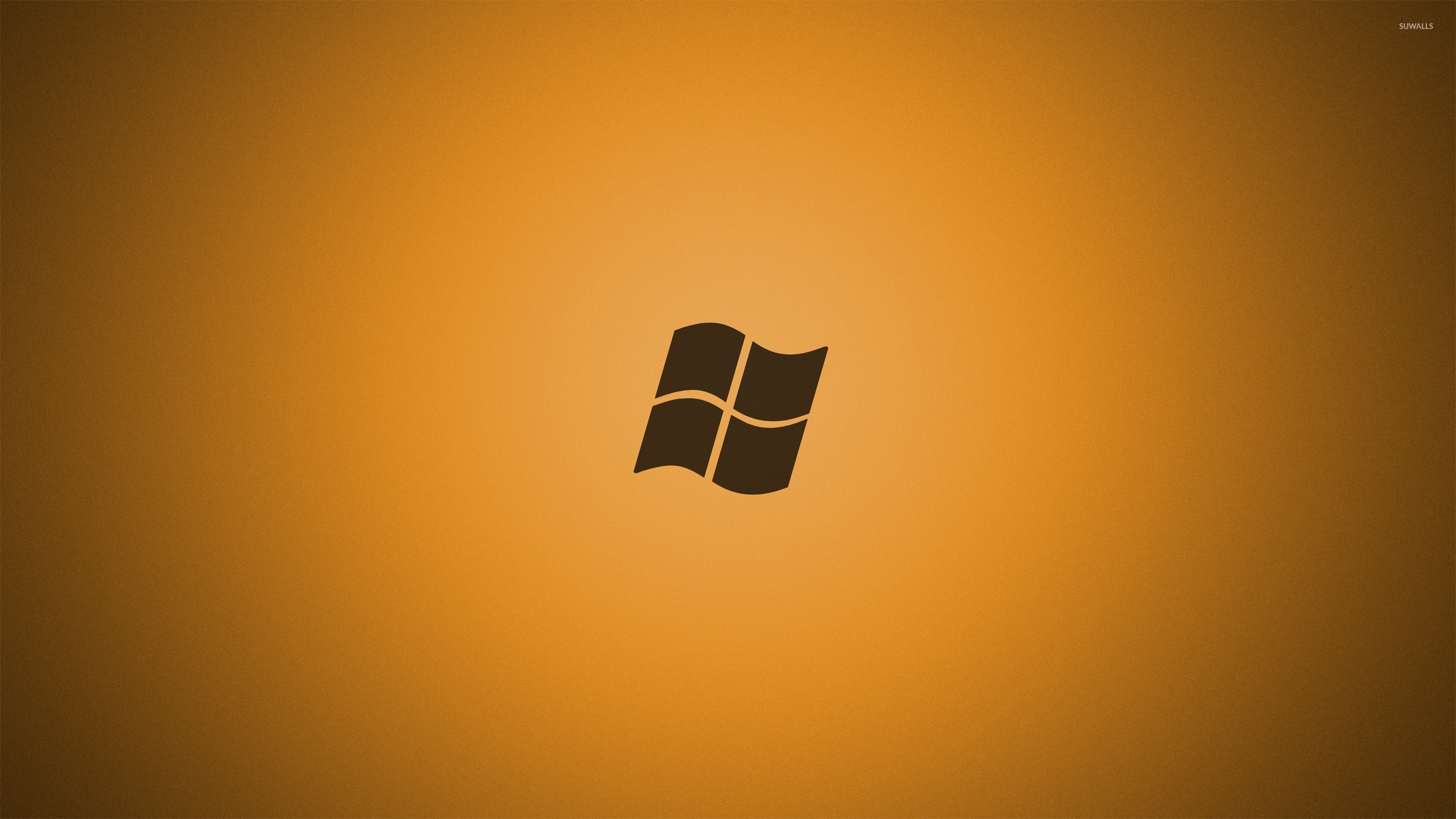 Windows 7 logo on golden background wallpaper wallpaper
