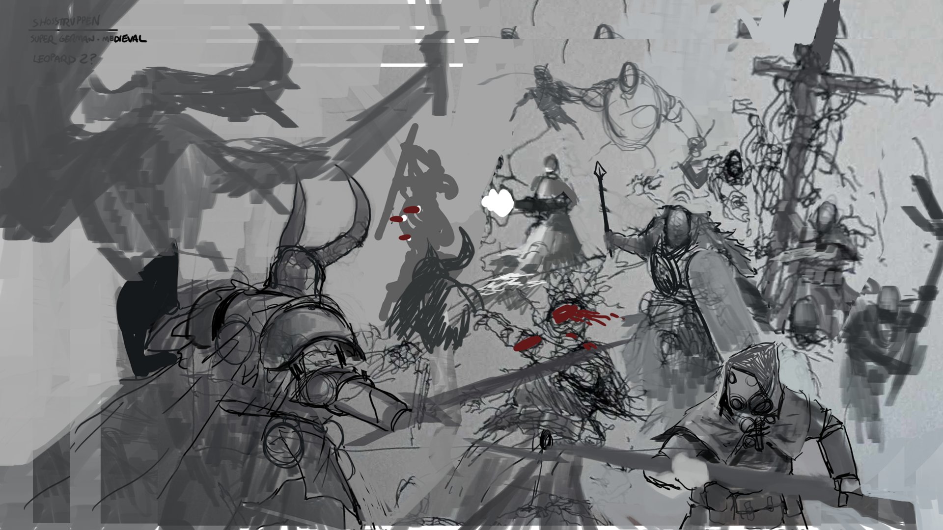 Trench Crusade on a new painting. let me tell you, this stuff is hard