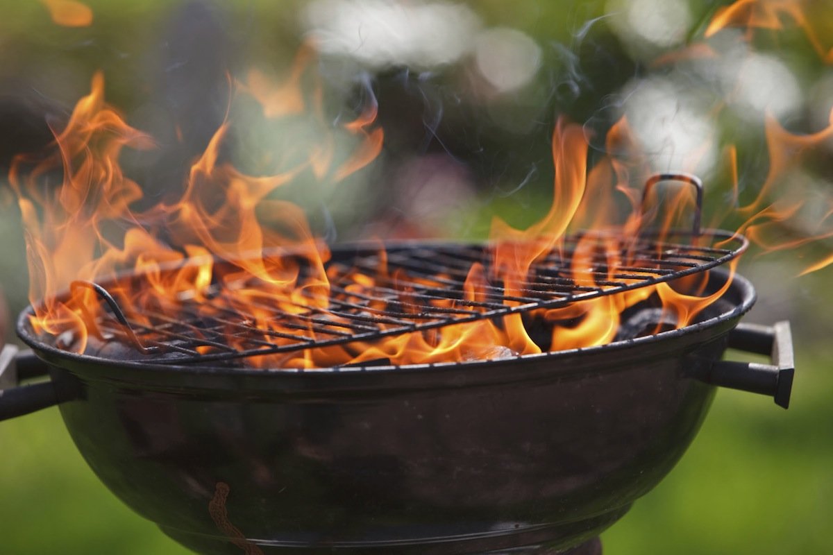 Literally just a picture of a hot grill