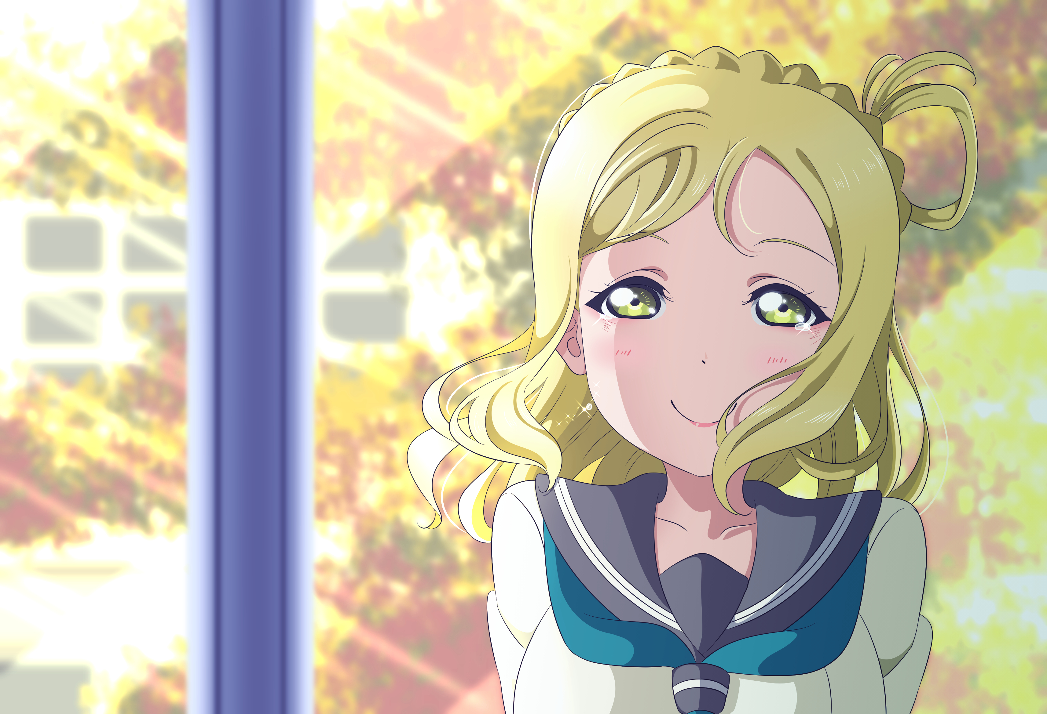 Download Mari Ohara Anime Love Live! Sunshine!! HD Wallpaper by イサミ丼