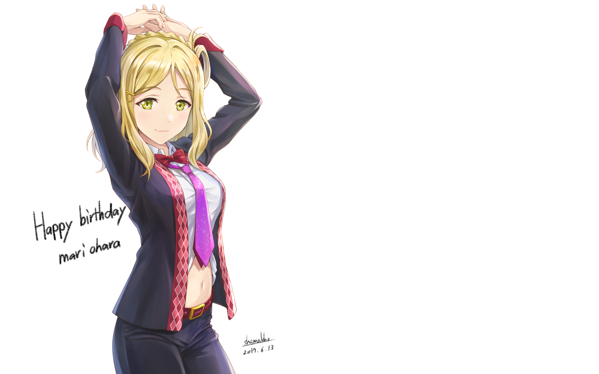 Download Mari Ohara Anime Love Live! Sunshine!! HD Wallpaper by 沙マコ