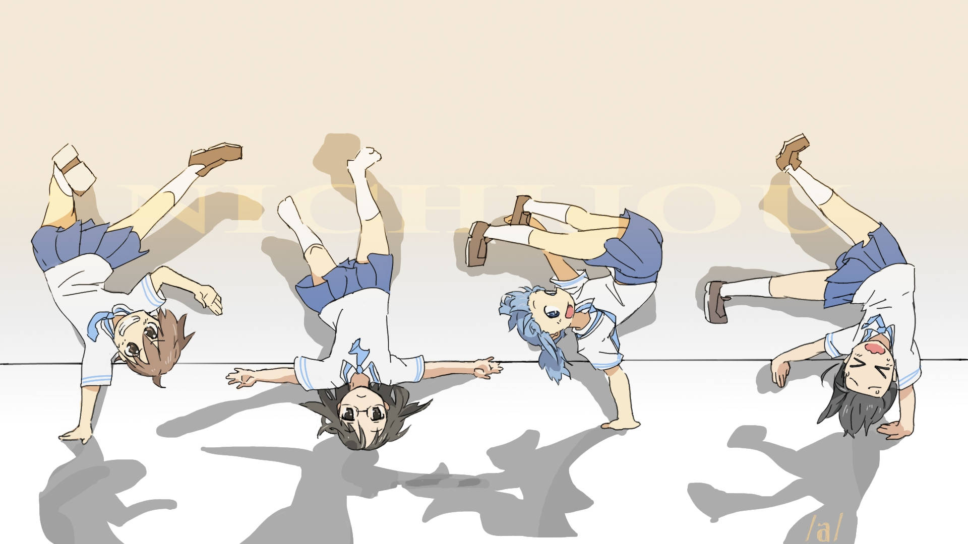 Nichijou Cartwheel Wallpaper