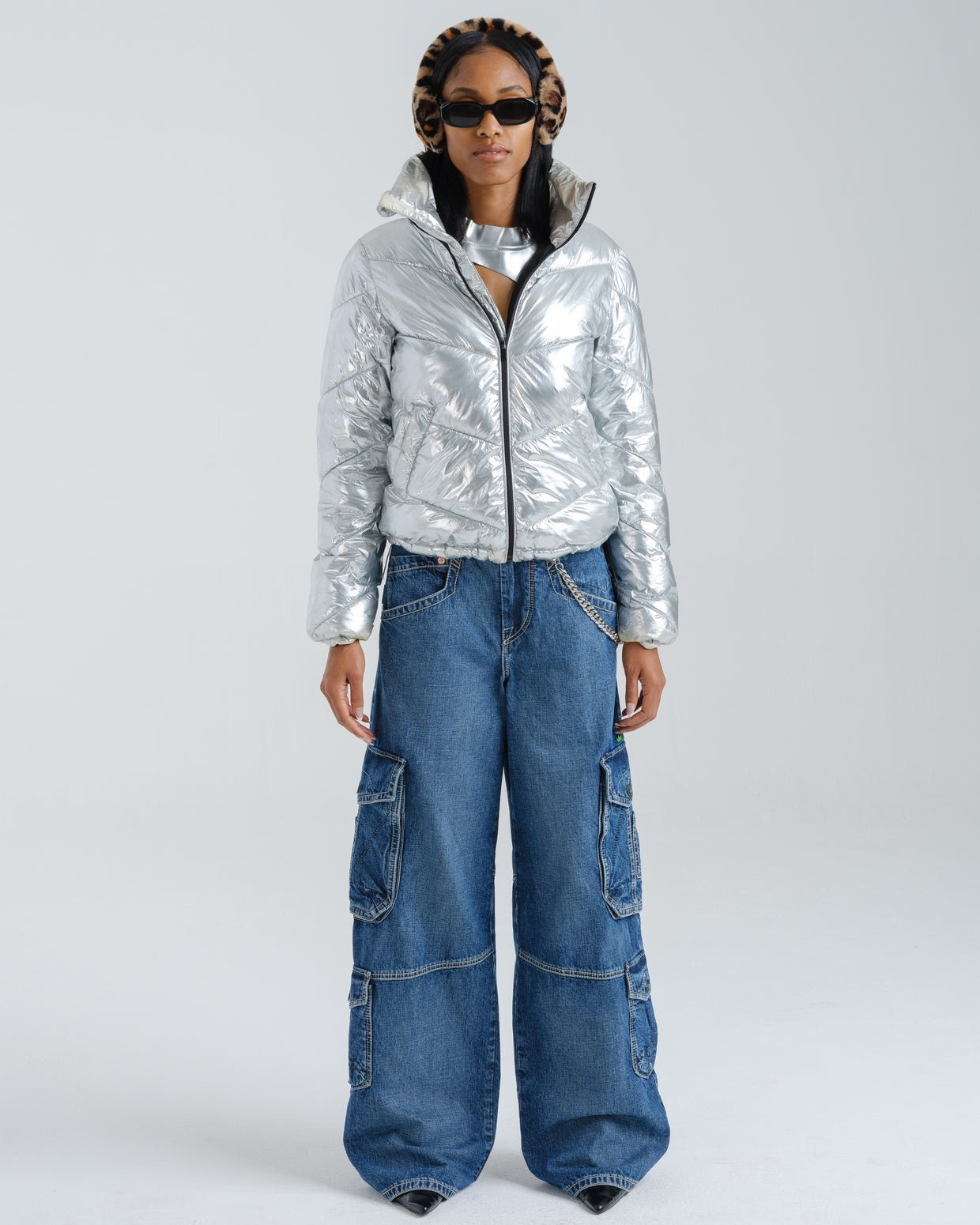 JNCO Jeans W Quad Cargo. 30. Hand Sand Dark Stone