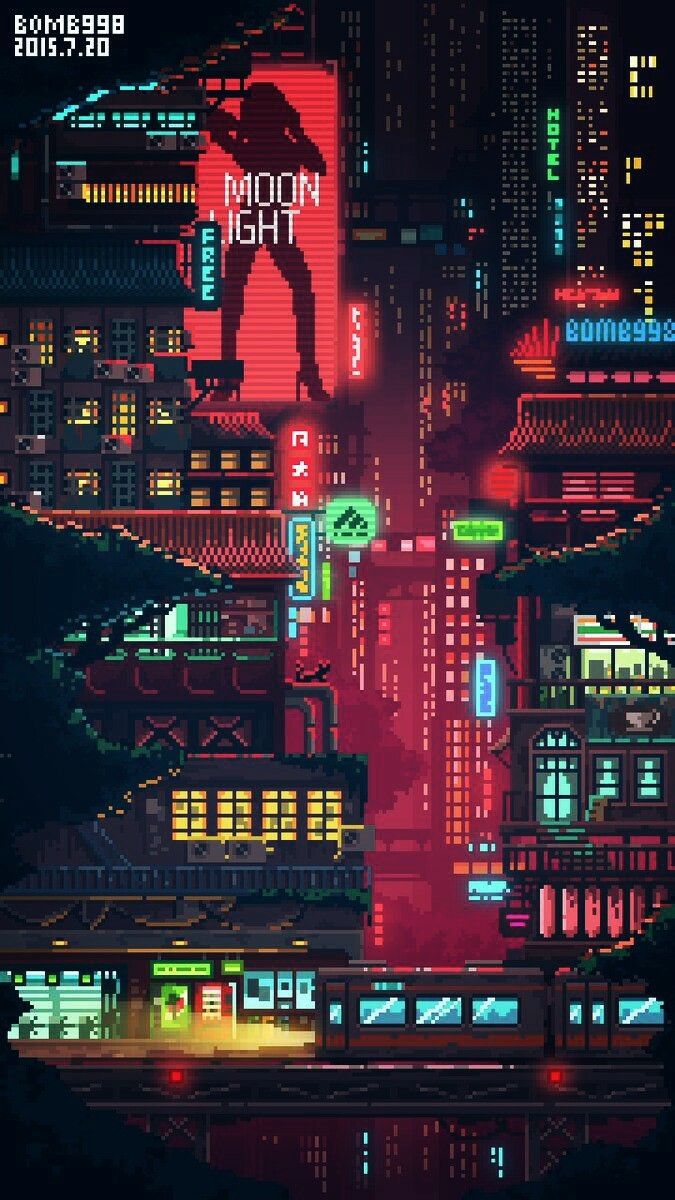 Pixel Background. Pixel art, Pixel art background, Pixel city