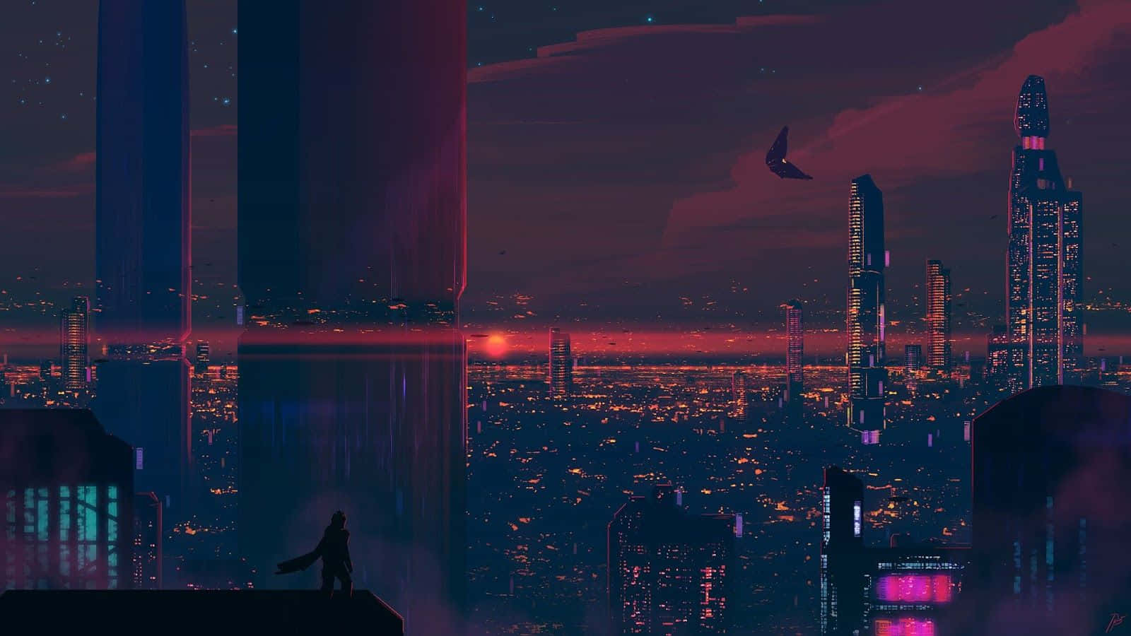 Download Image Cyberpunk Pixel Art Wallpaper