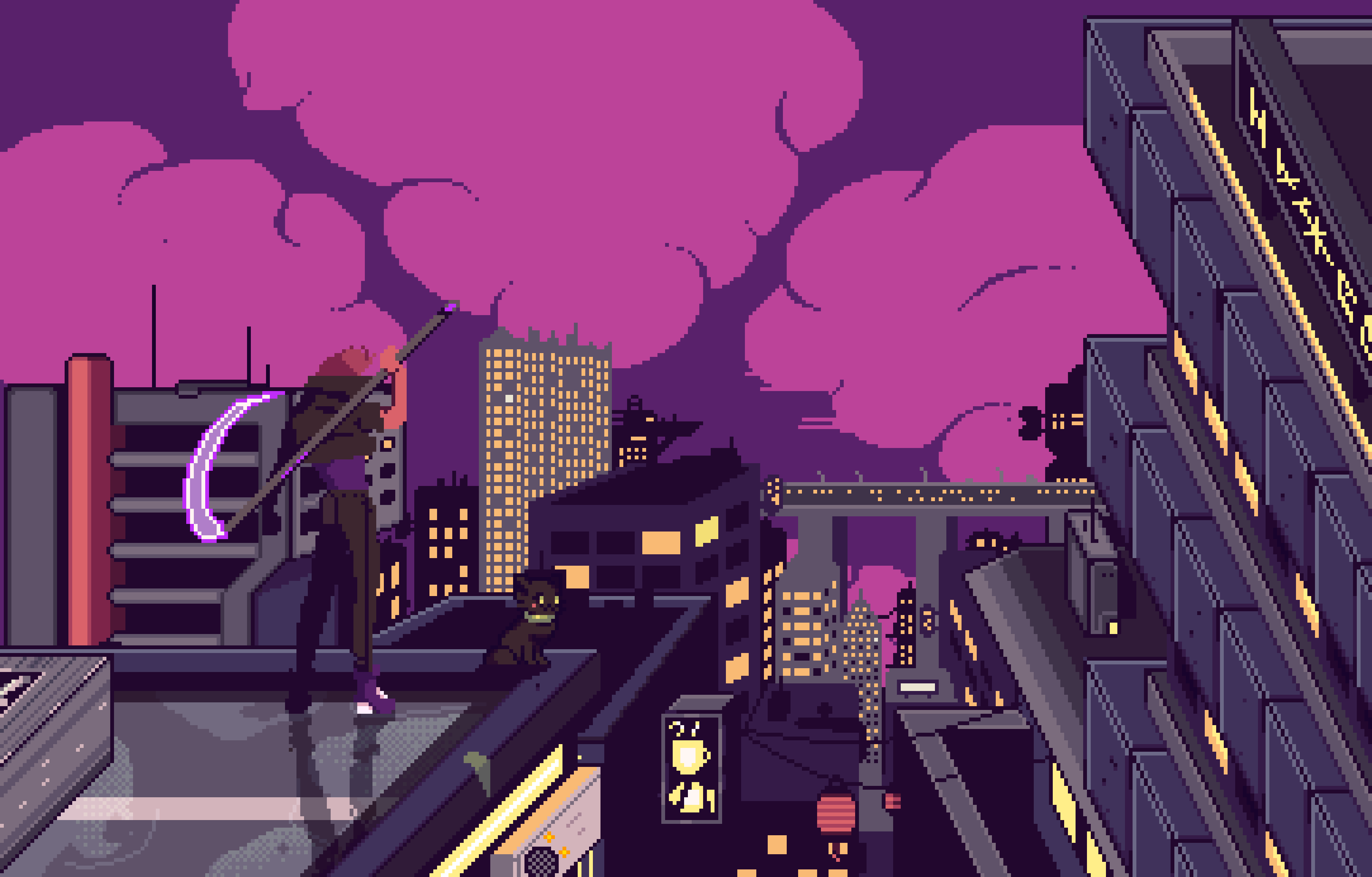 Cyberpunk City by ThePixelDragon on Newgrounds
