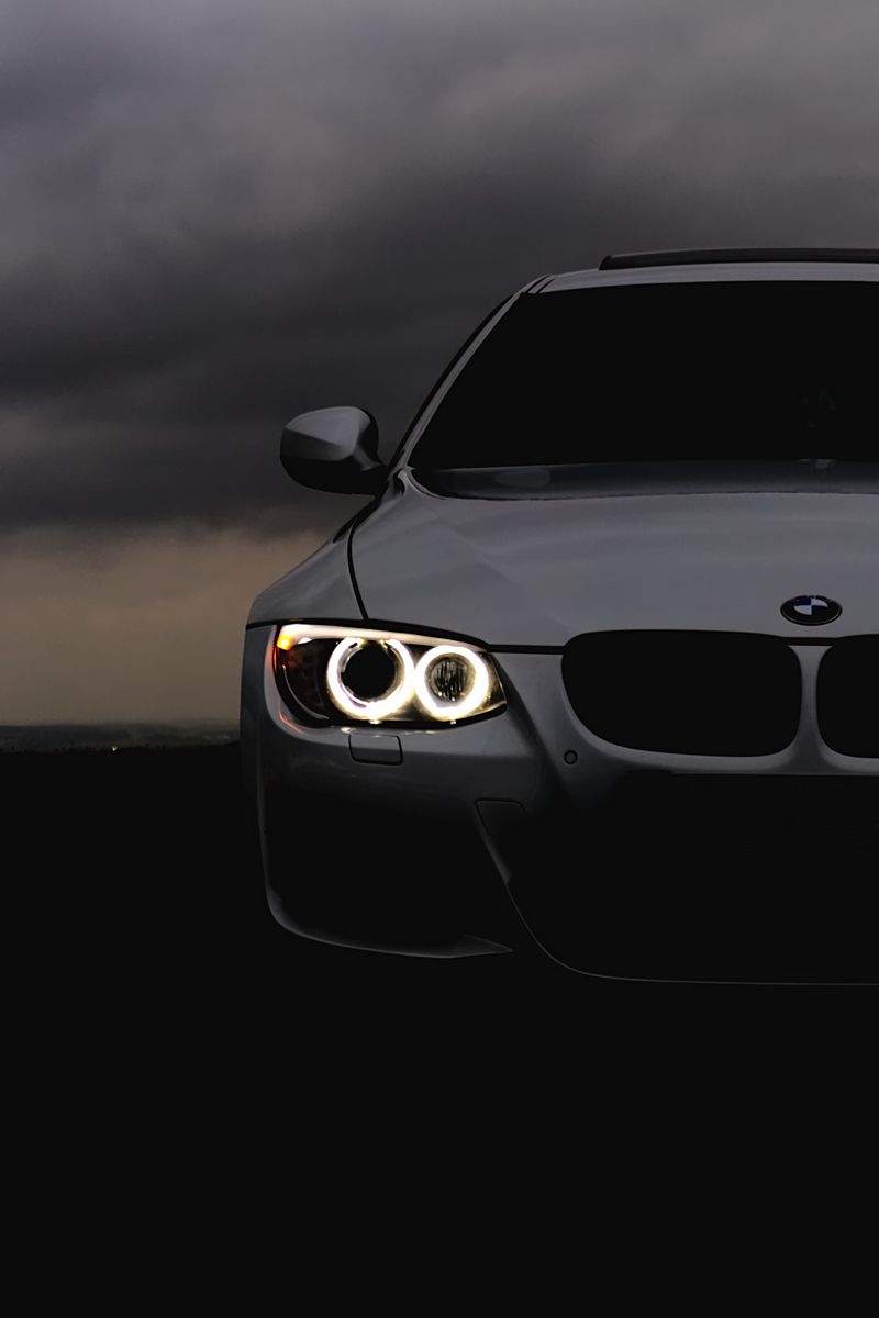 Download Wallpaper 800x1200 Bmw, Headlights, Car, Cloudy, Overcast Iphone 4s 4 For Parallax HD Background