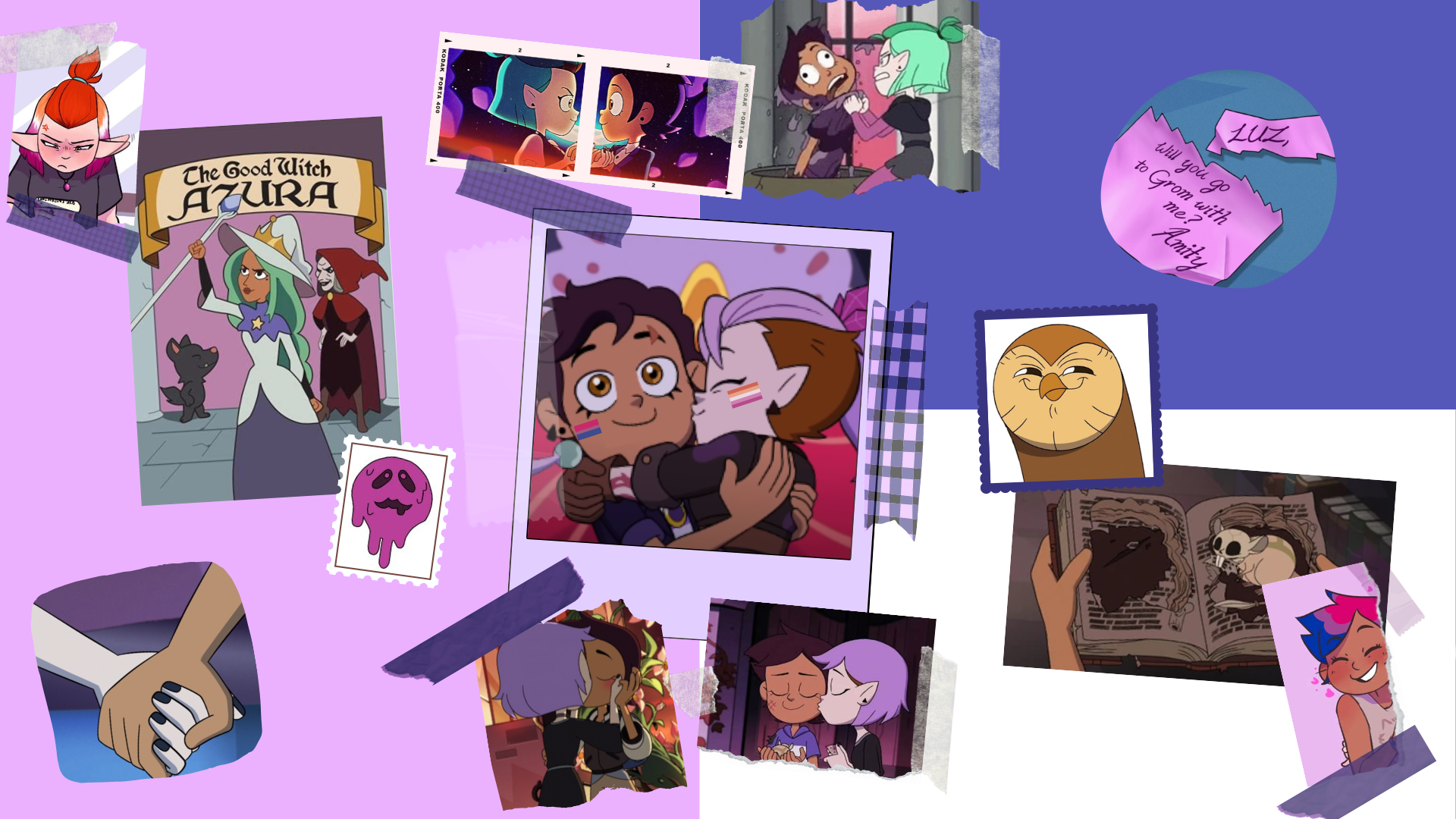 Though Y'all Might Appreciate My Almost Scrap Book Styled Desktop Wallpaper For Owl House Ships!!