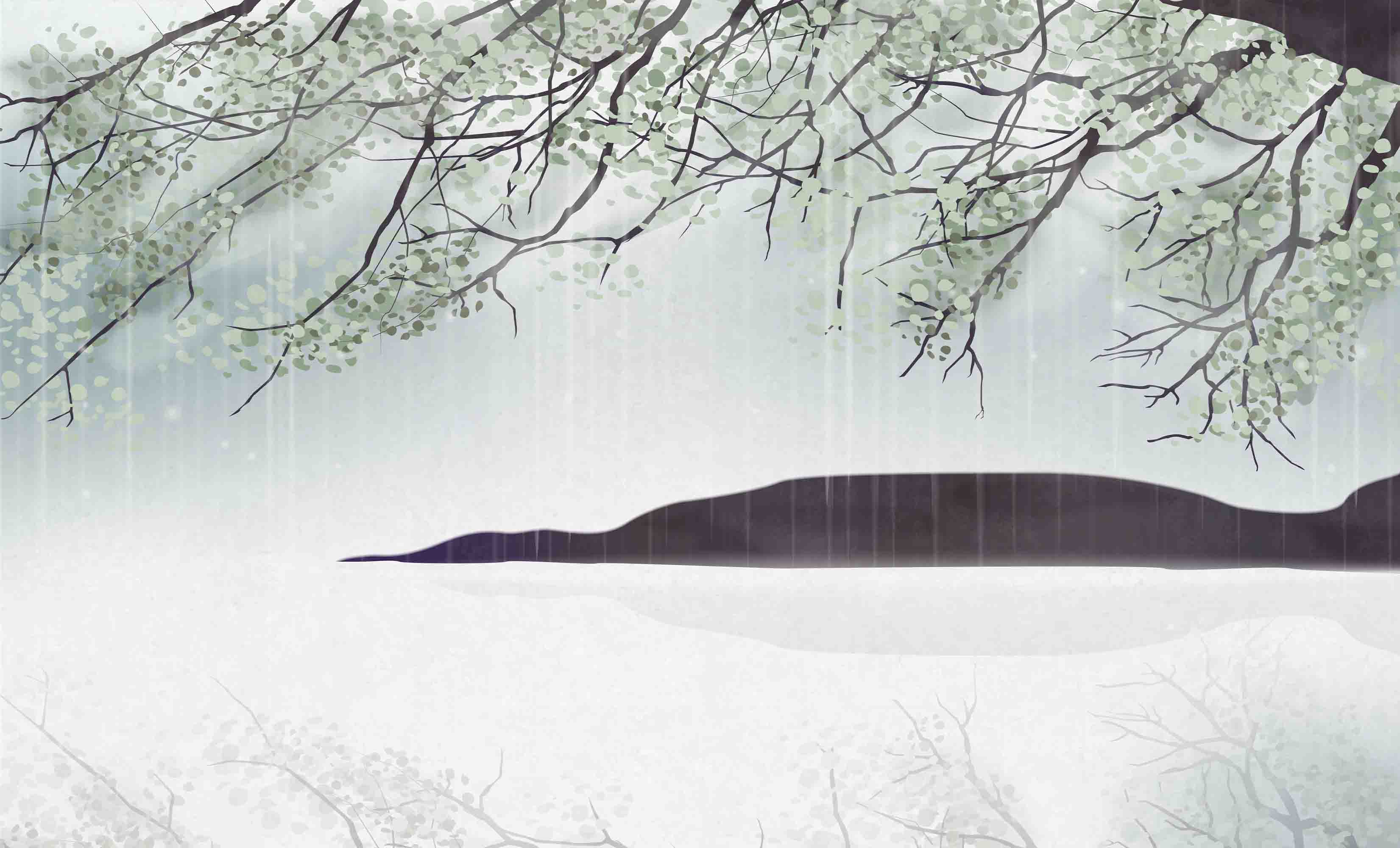 3D Chinese Ink Painting Mountains Sea Wallpaper Wall Mural Wall Decor