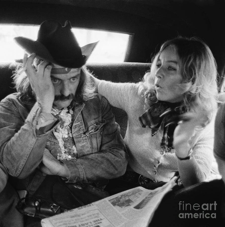 France Daunic Seated With Dennis Hopper