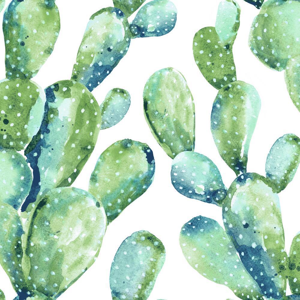 Prickly Pear Cactus Peel and Stick Wallpaper