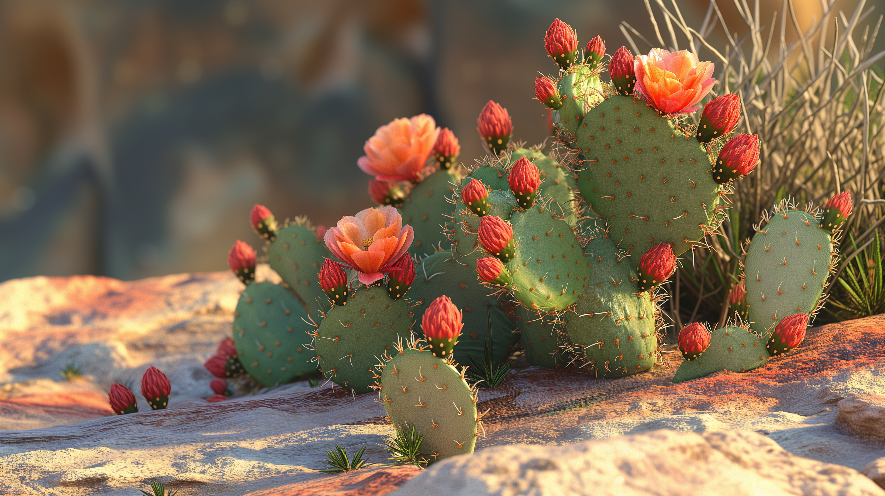 HD Prickly Pear Cactus Wallpaper