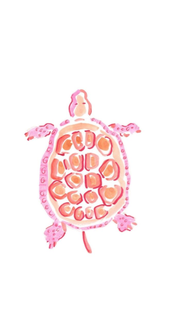 It's a preppy pink turtle wallpaper