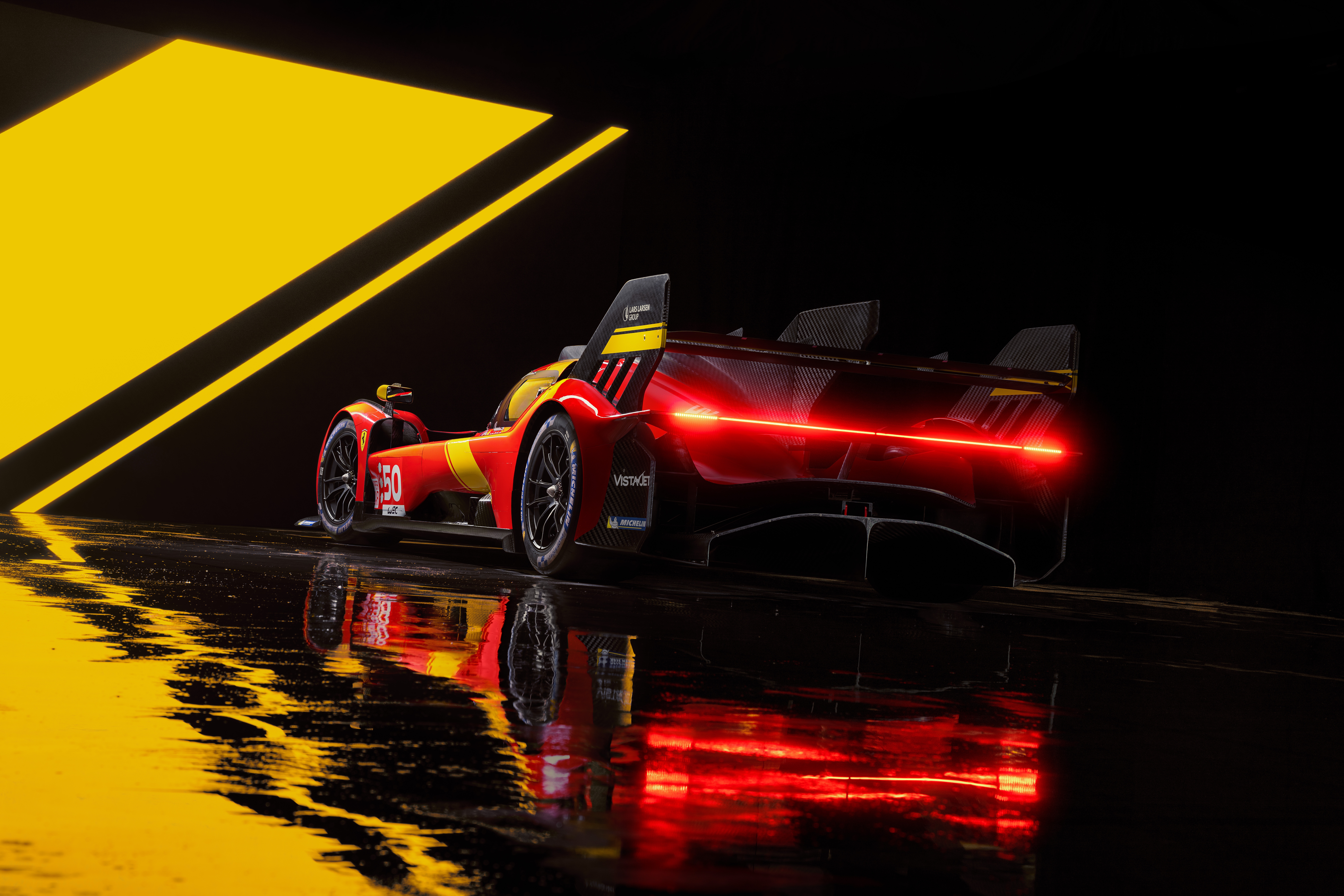 Wallpaper Ferrari, Hypercar, Rear, World Endurance Championship, 2023, FIA WEC, Le Mans Hypercar, Rear wing for mobile and desktop, section ferrari, resolution 9504x6336