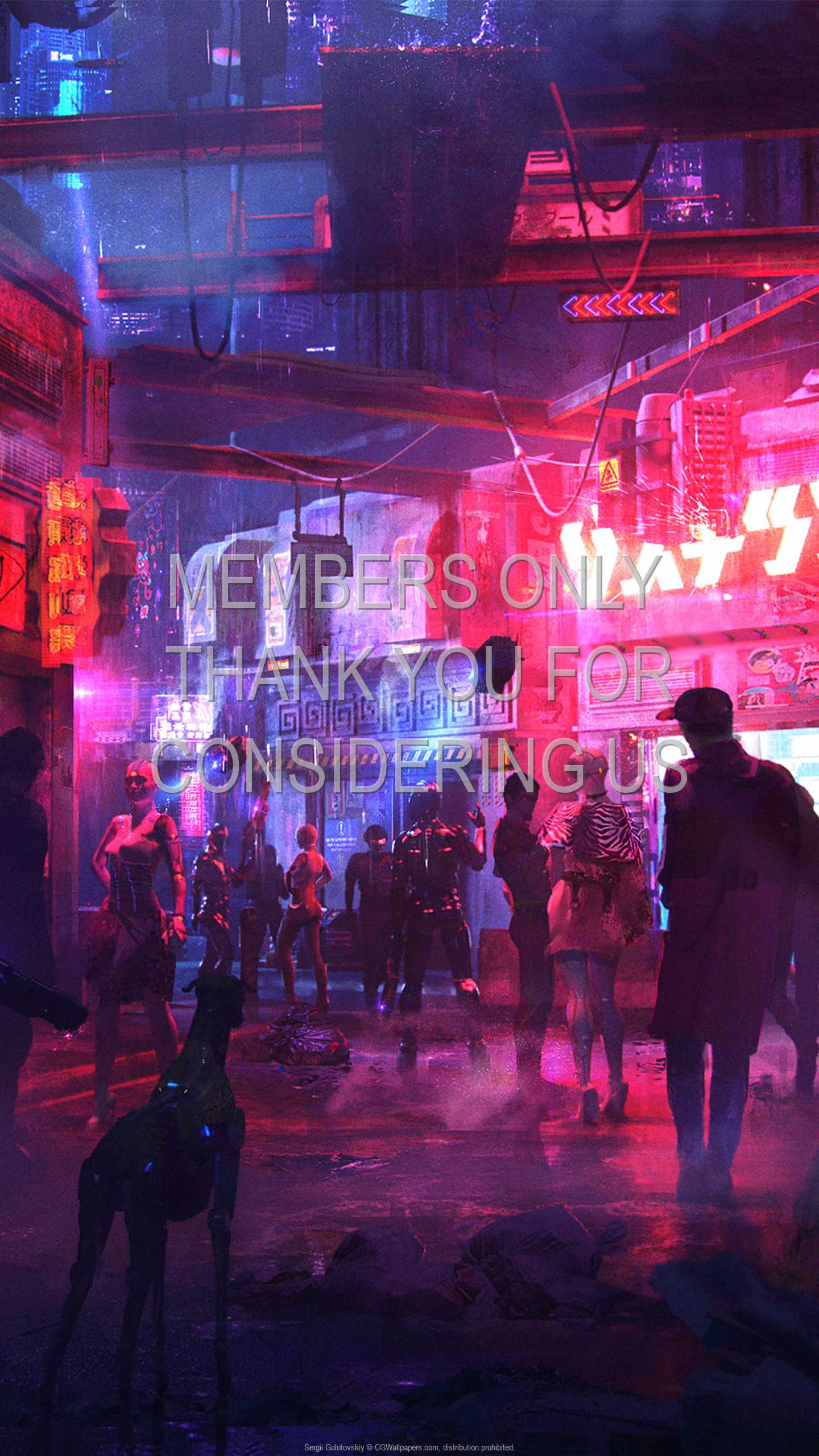 Sergii Golotovskiy wallpaper Cyberpunk Street 02 1440p Vertical