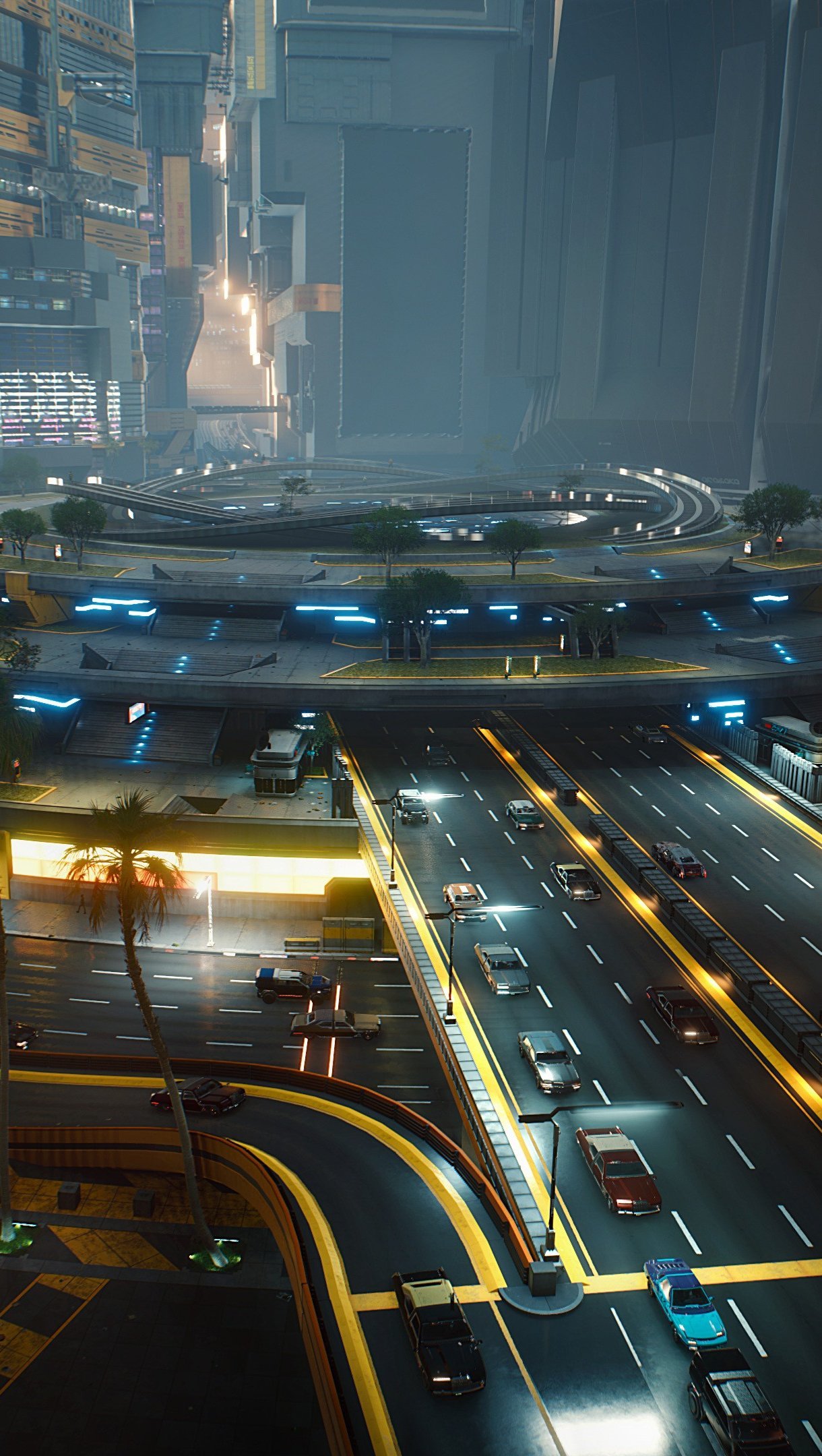 Cyberpunk 2077 Highway Wallpaper 4k for iPhone and Mobile Phone