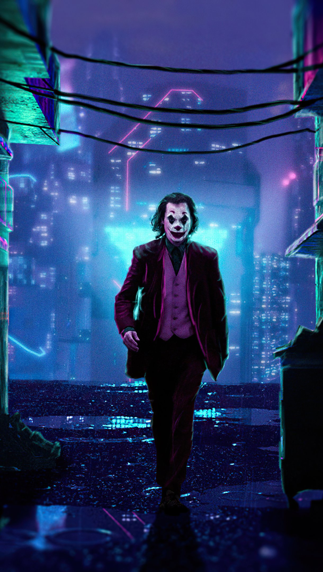 Joker x Cyberpunk 2077 Wallpaper 4k for iPhone and Mobile Phone