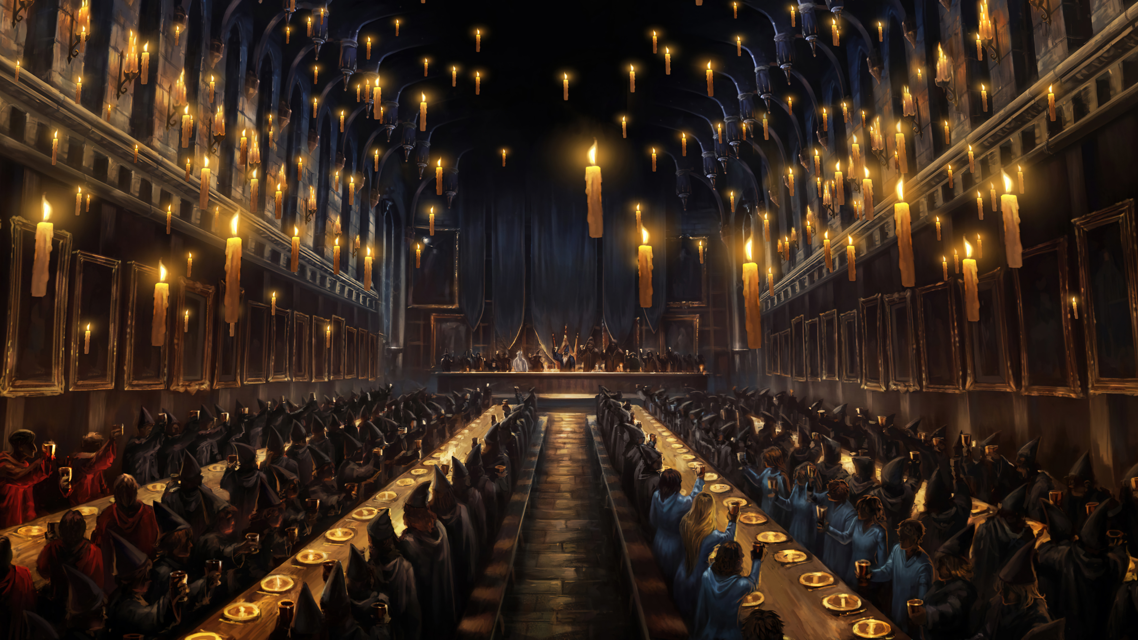 Hogwarts Hall Harry Potter Movie Wallpaper 4K HD PC i