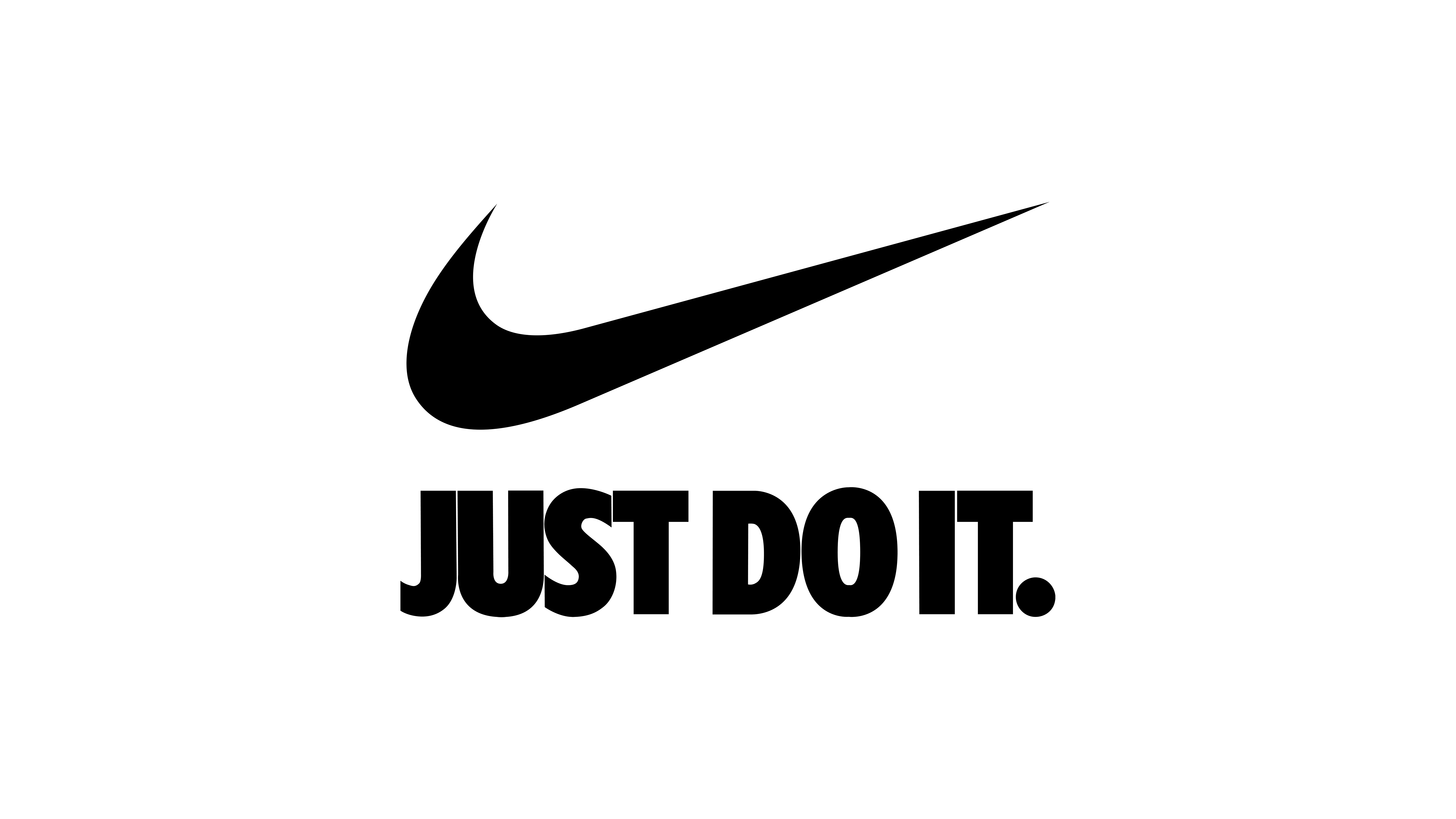 Just Do It Wallpaper 4K, 8K, Nike, White background