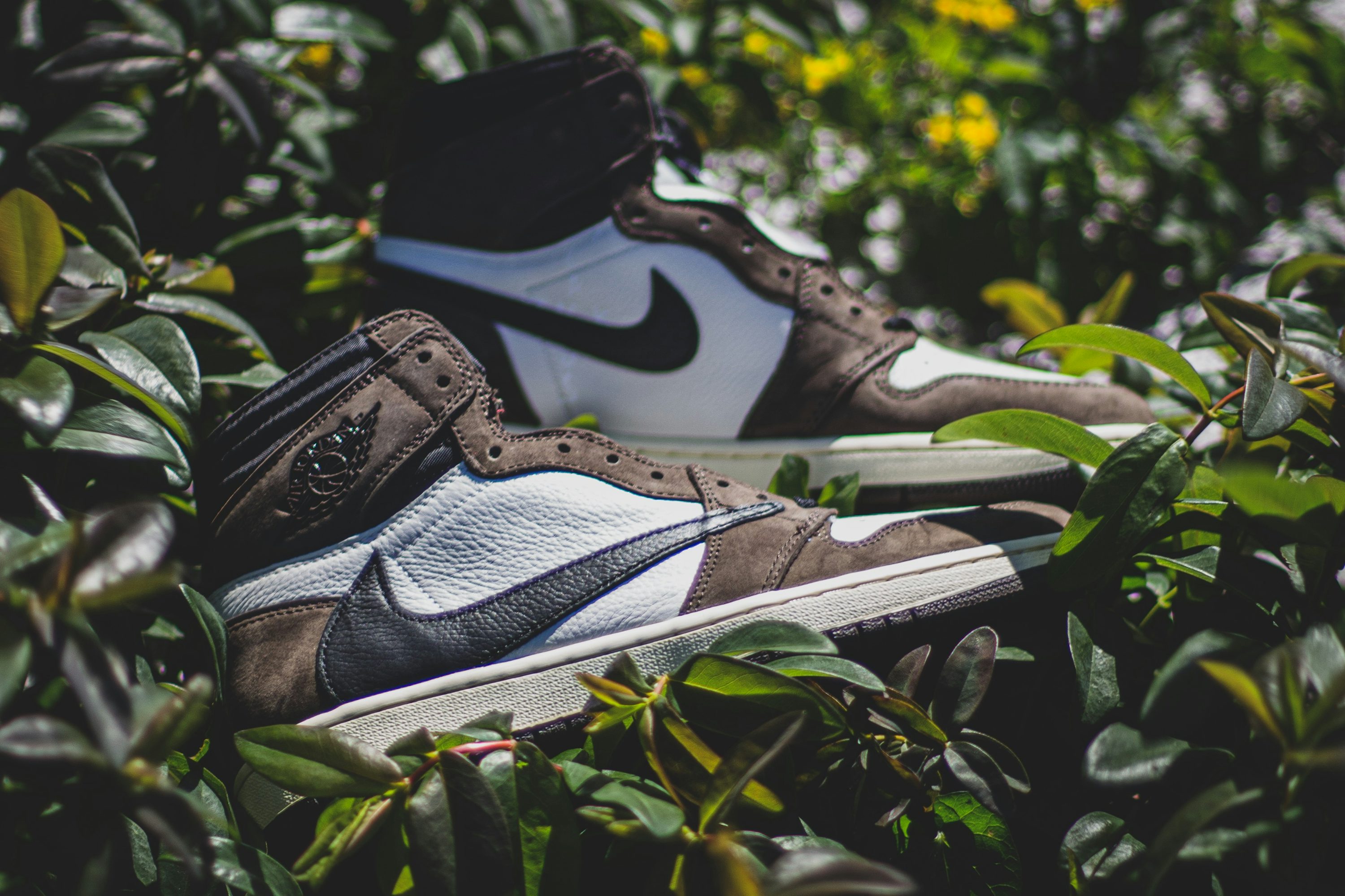 Pair Of Black And White Air Jordan 1's Photo