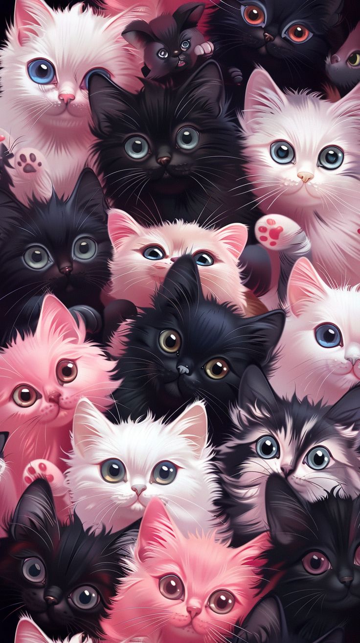 Cute Cartoon Kittens