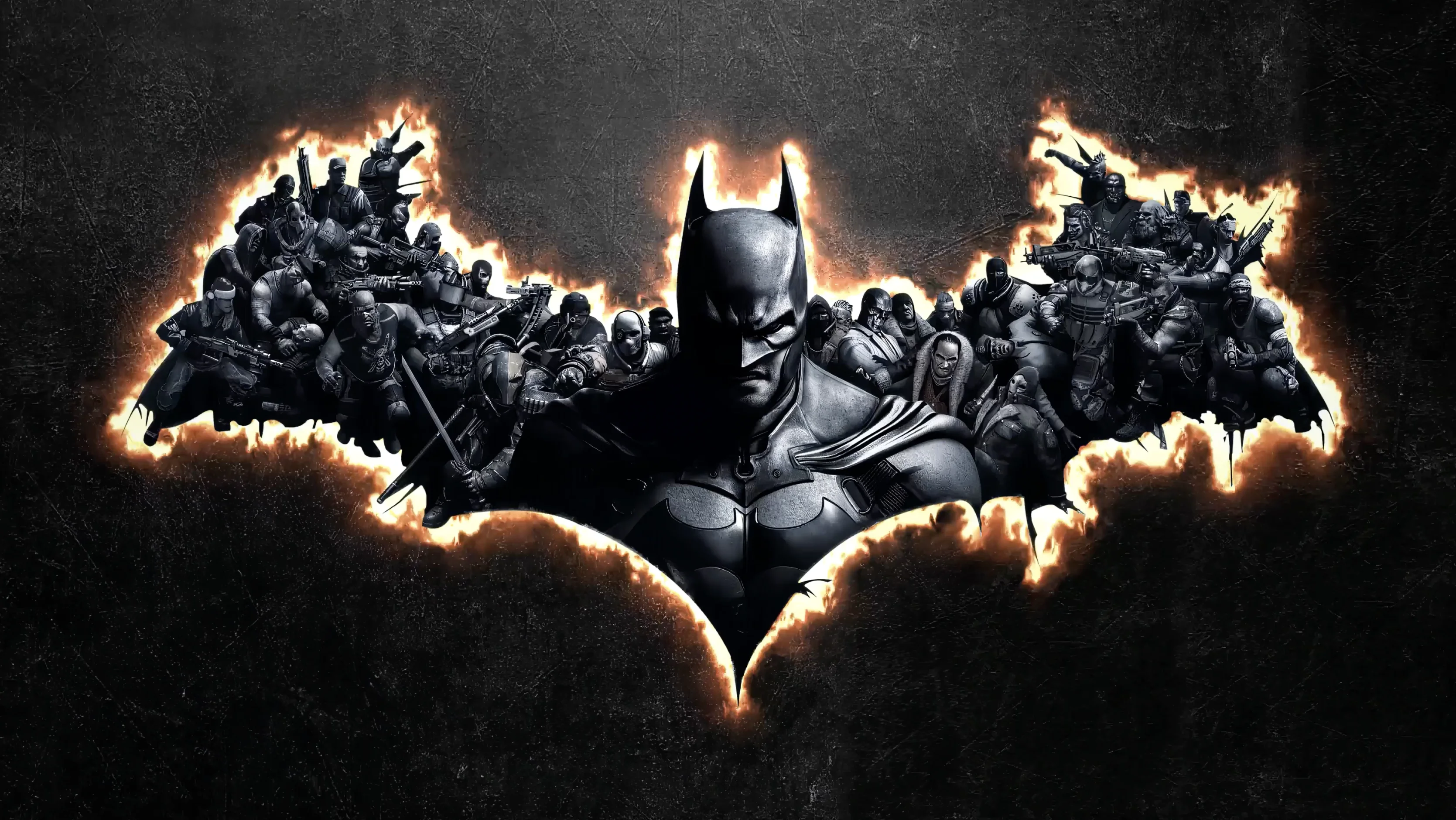 Cool Batman Burning Logo 4K Desktop Live Wallpaper
