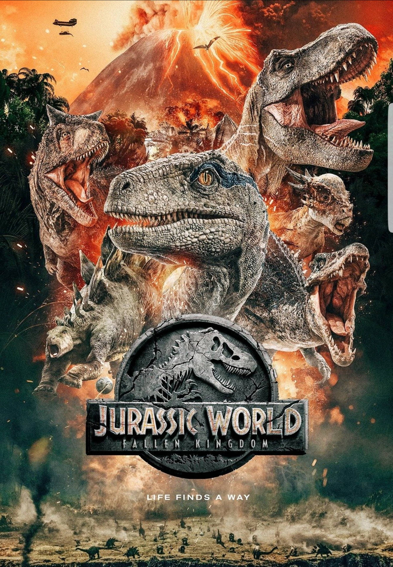 Jurassic World Active Volcano Wallpaper