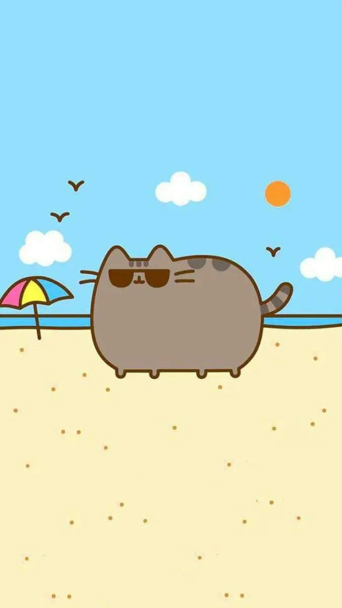 Pusheen Beach wallpaper
