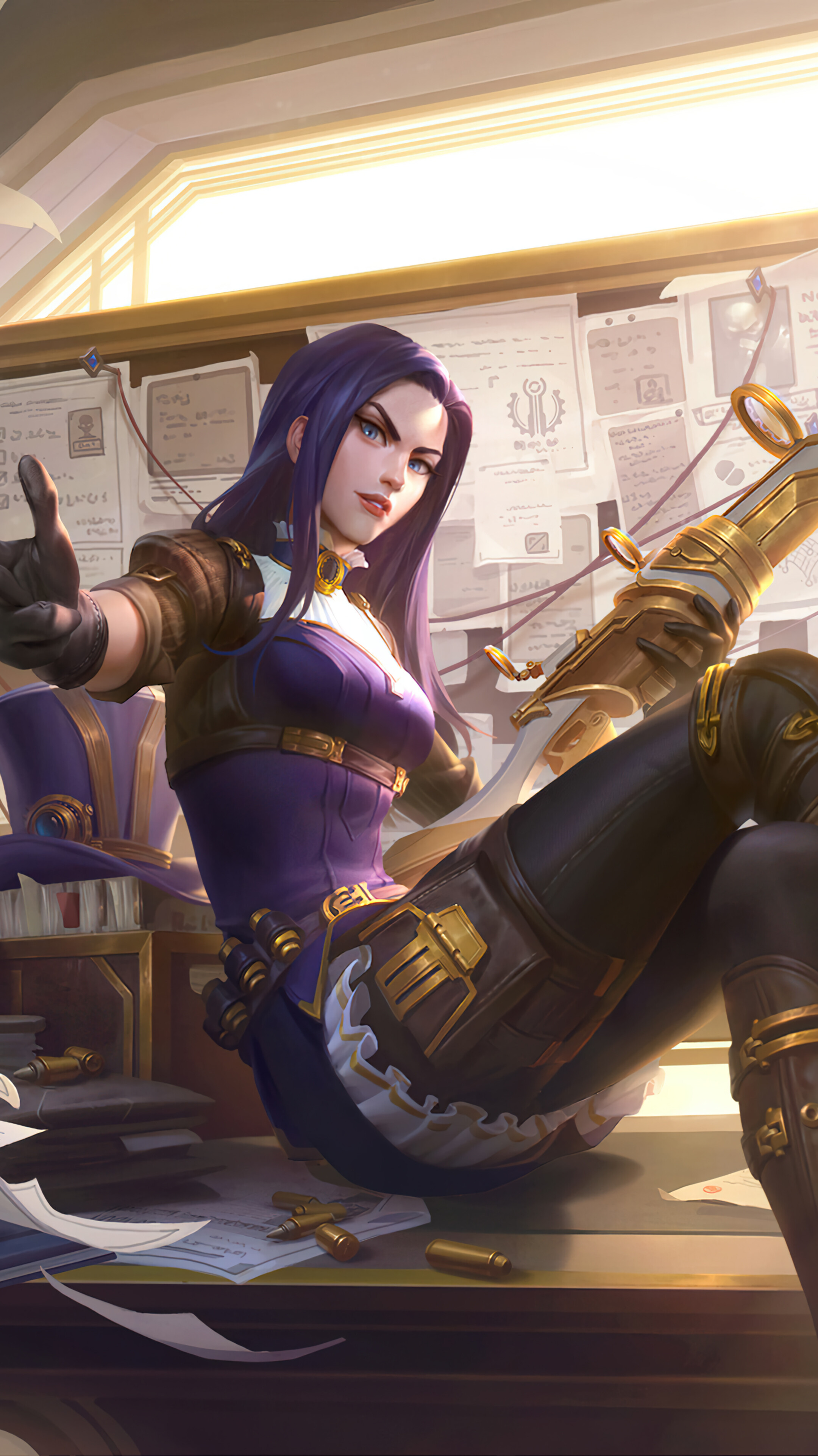 Caitlyn LoL 4K Wallpaper iPhone HD Phone i