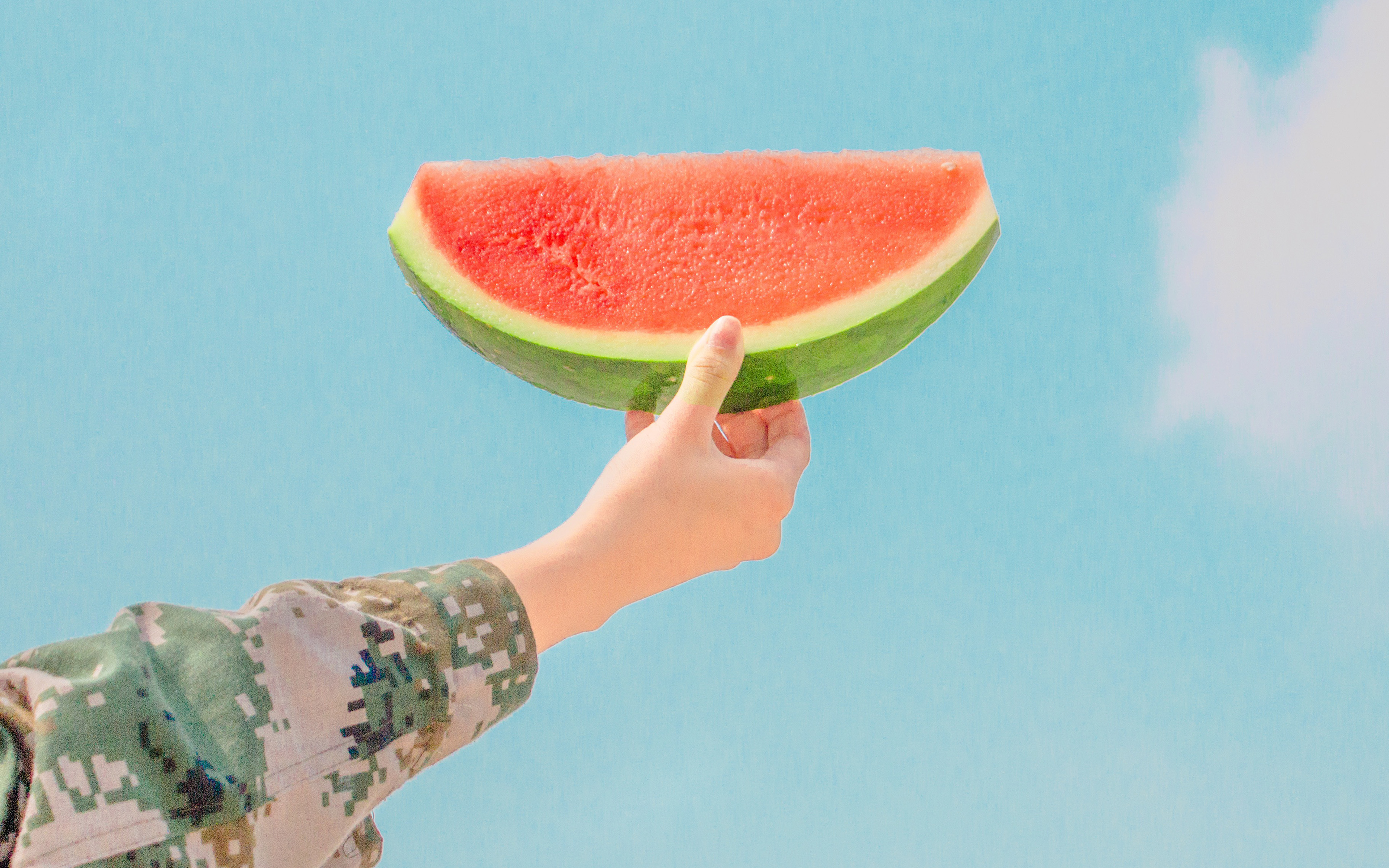Watermelon Summer Food Fruit Happy Wallpaper
