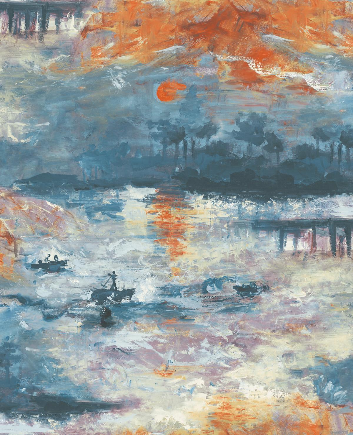 Nautical Sunset FI70002 Seabrook Wallpaper