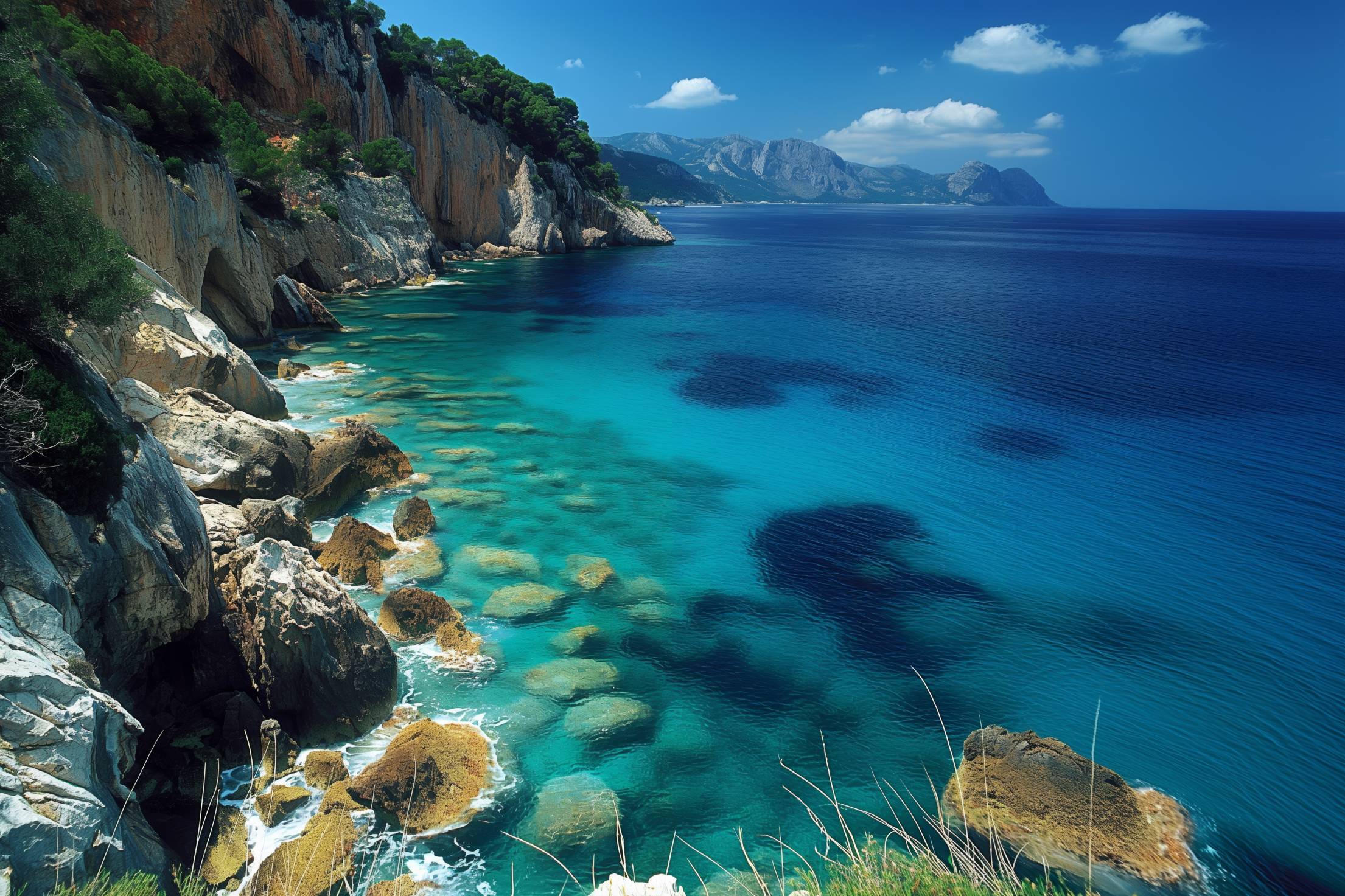 Beautiful Coast of the Mediterranean Sea. Free Summer Image