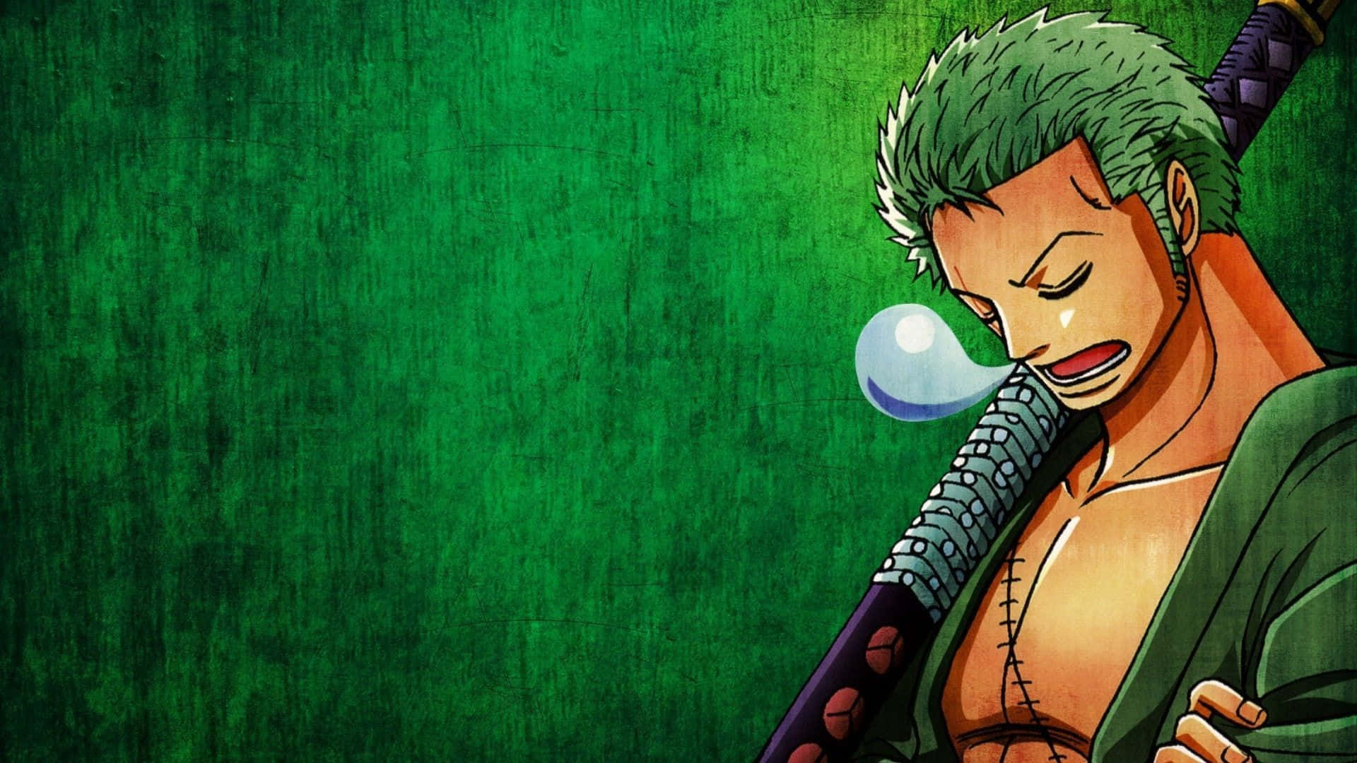 Download One Piece Chibi Zoro Sleeping Wallpaper