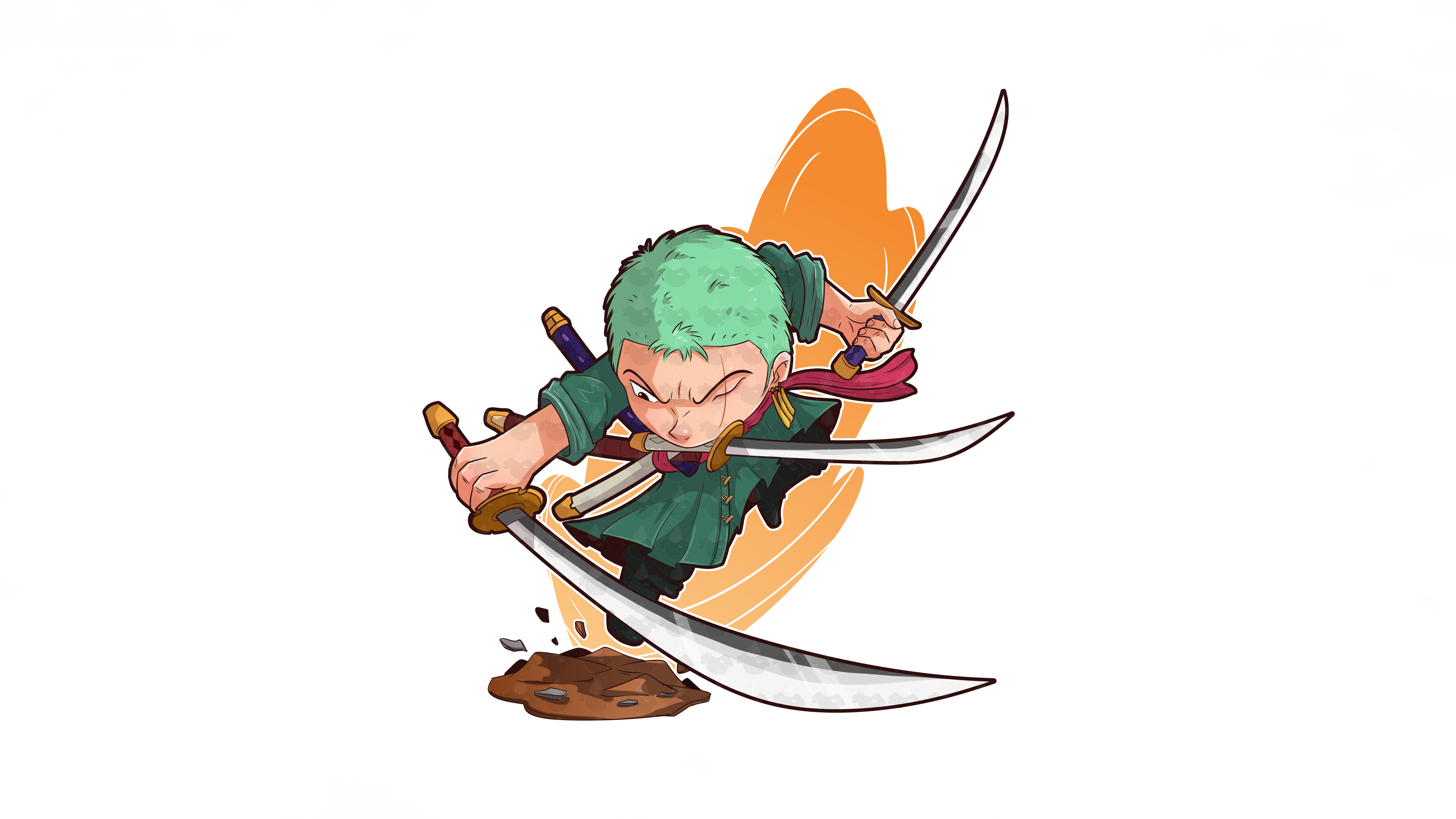 Chibi Roronoa Zoro From One Piece Wallpaper, HD Anime Wallpaper, 4k Wallpaper, Image, Background, Photos and Picture