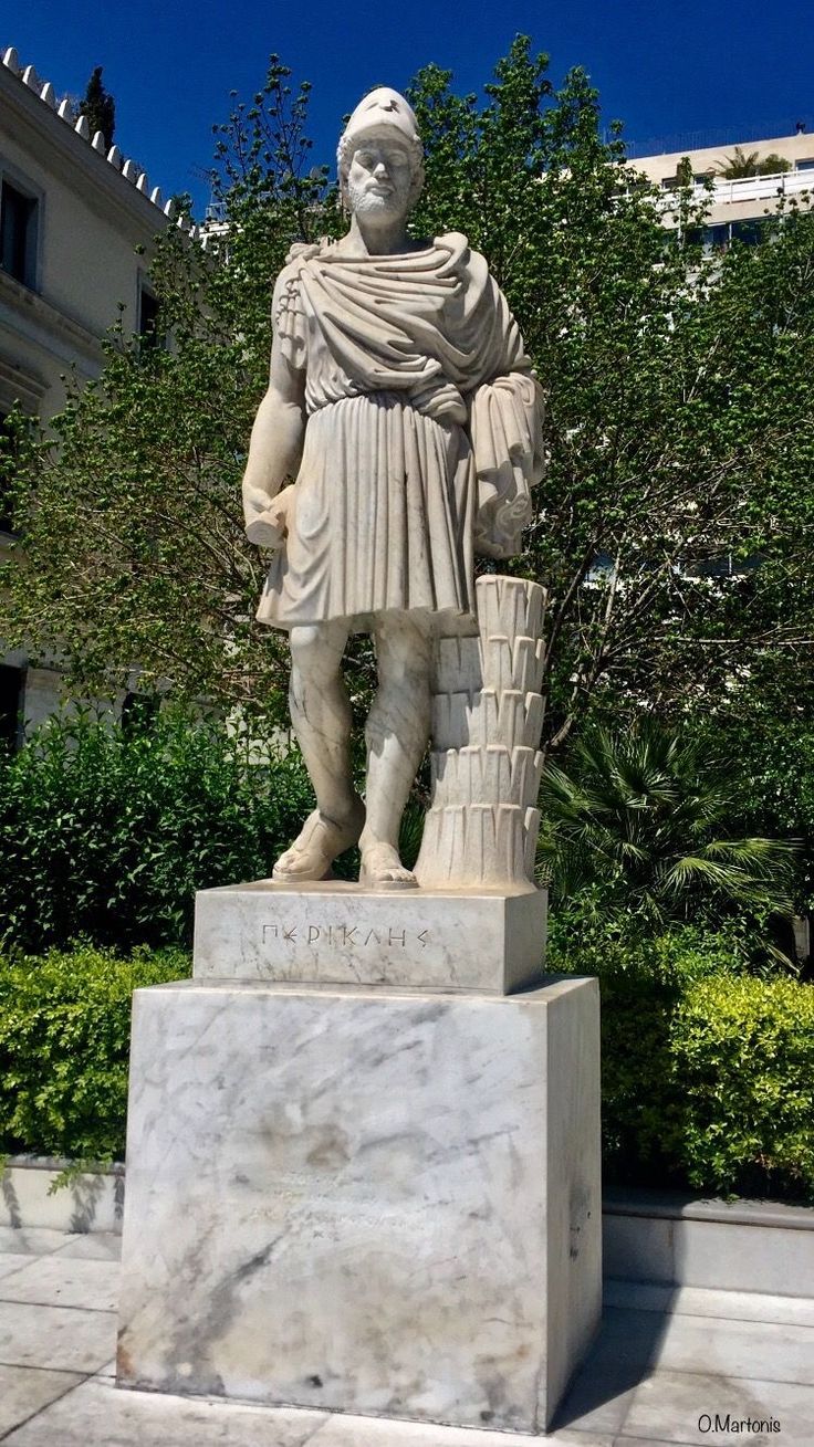 Statue of Pericles at Kotzia square, Athens, Greece