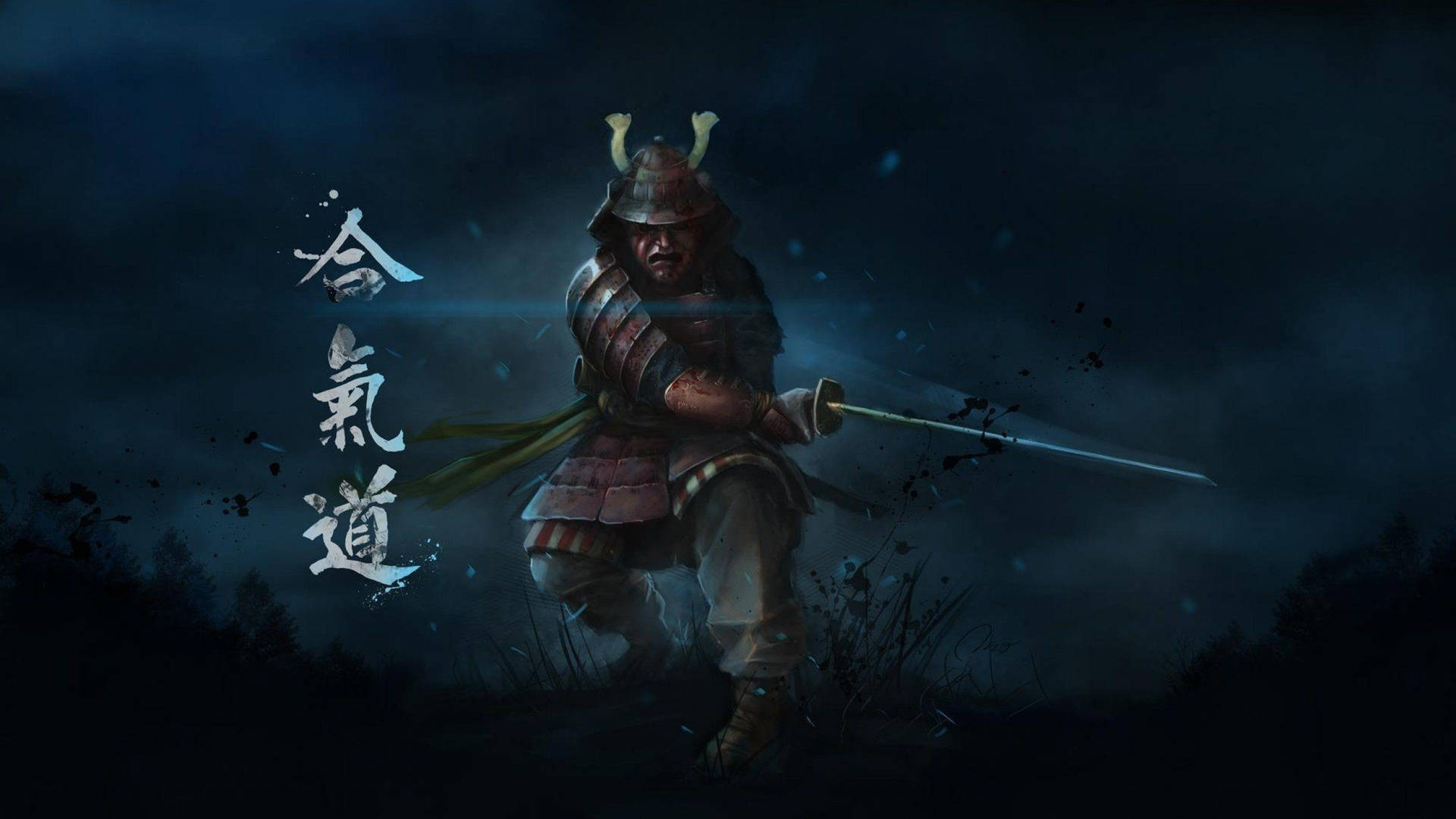 Download A Samurai Warrior Ascending in a Glorious Victory Wallpaper