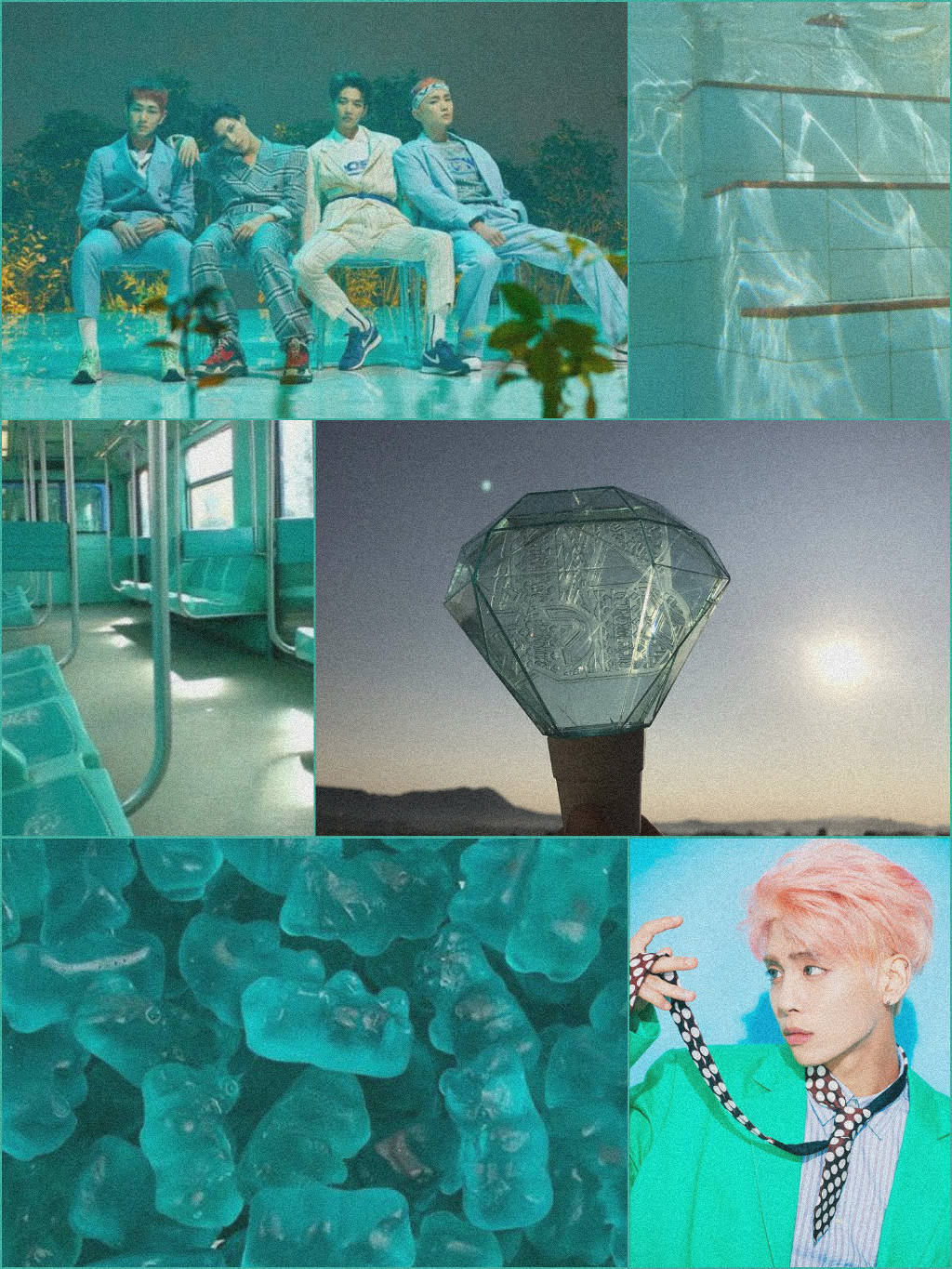 Download Shinee Teal Aesthetic Wallpaper