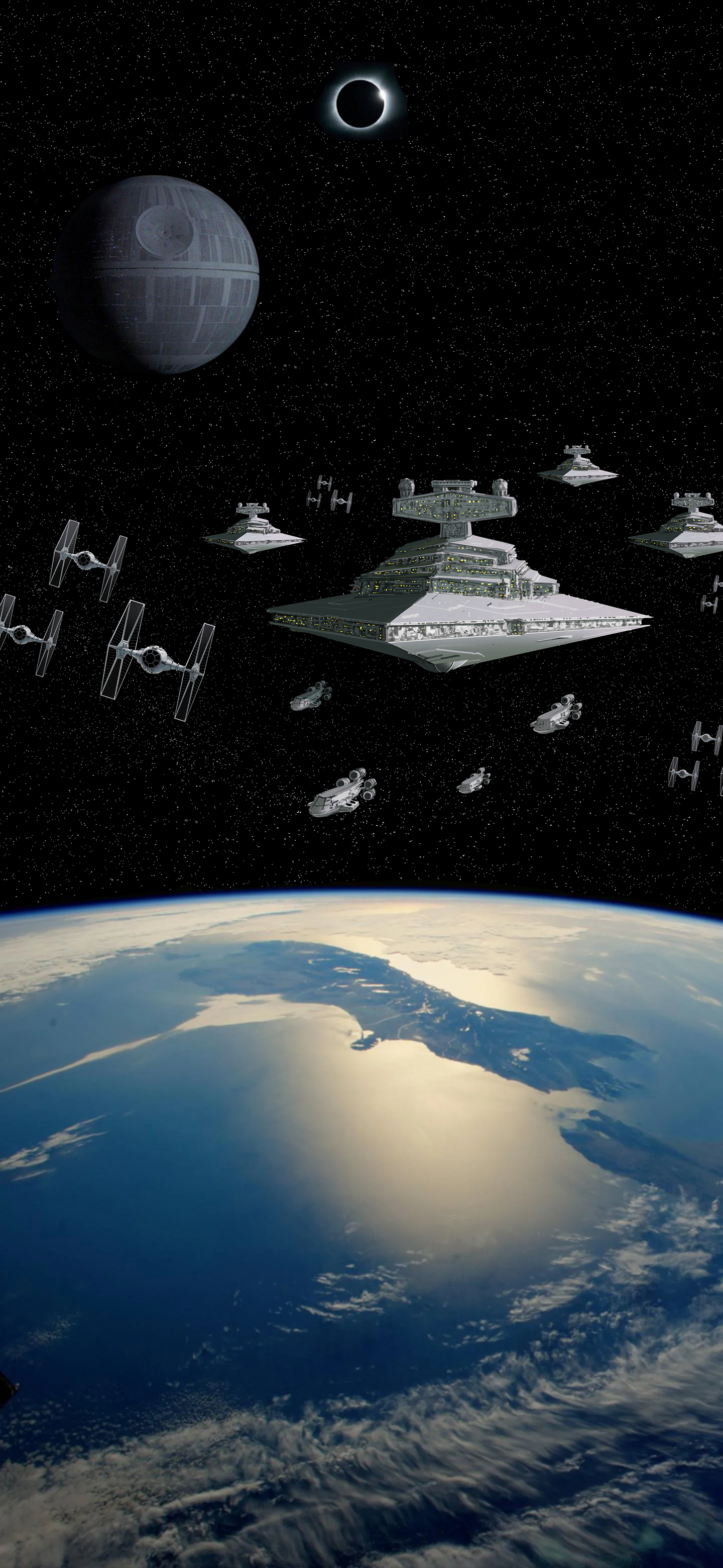 Pixel6 pro Star Wars Camera Hole Punch Wallpaper