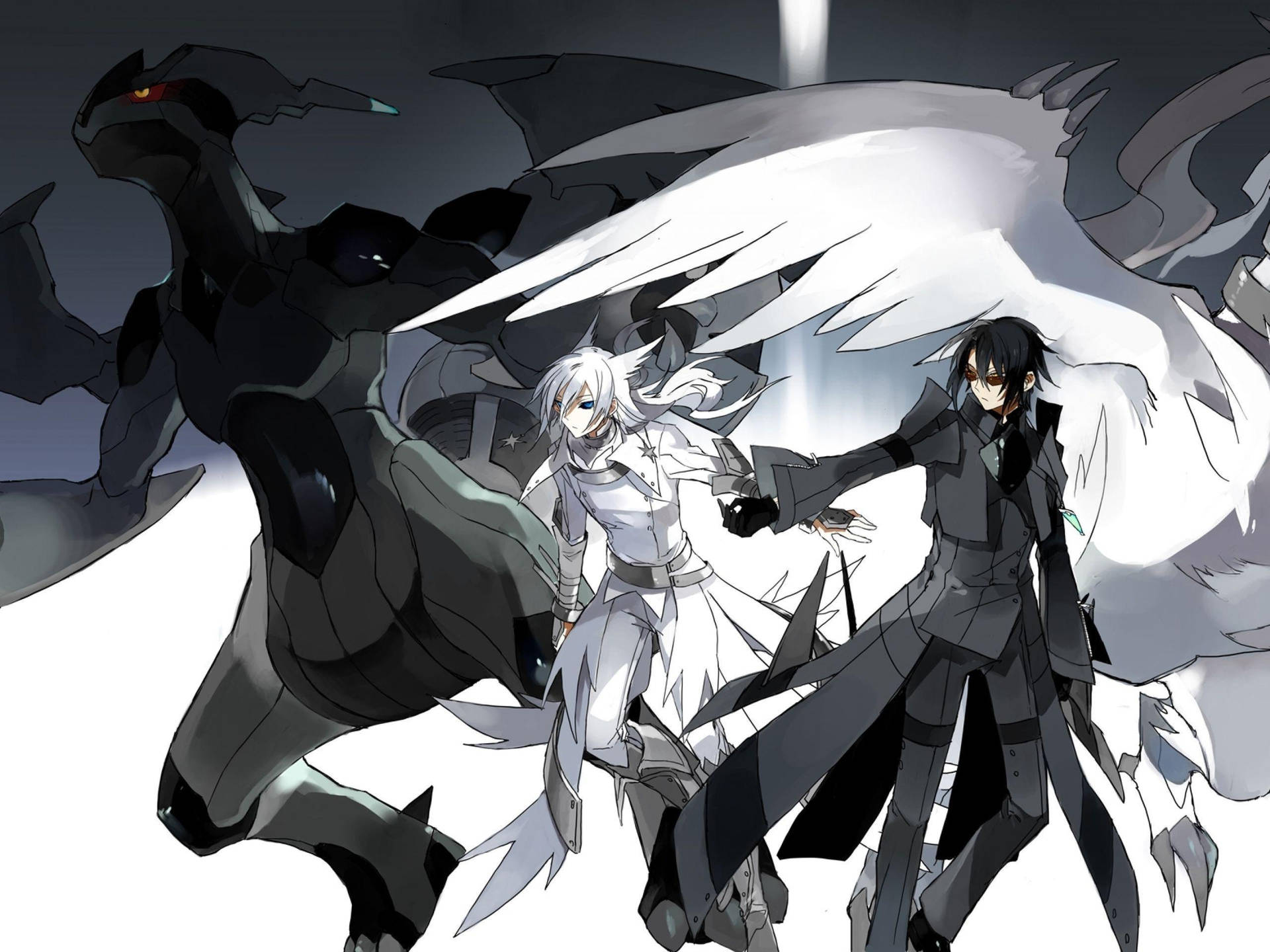 Download Humanized Zekrom And Reshiram Wallpaper