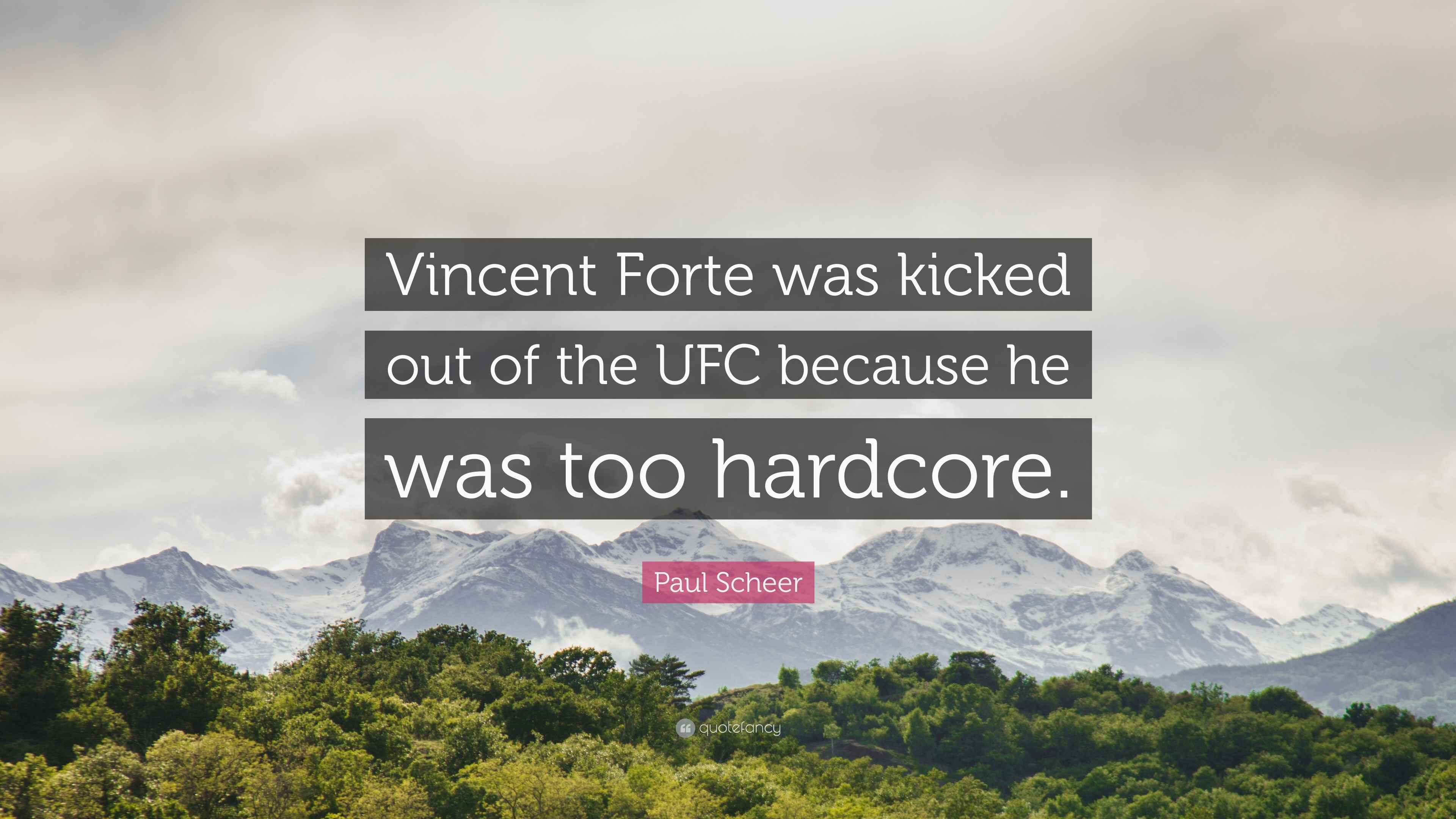 Paul Scheer Quote: “Vincent Forte was kicked out of the UFC because he was too hardcore.”