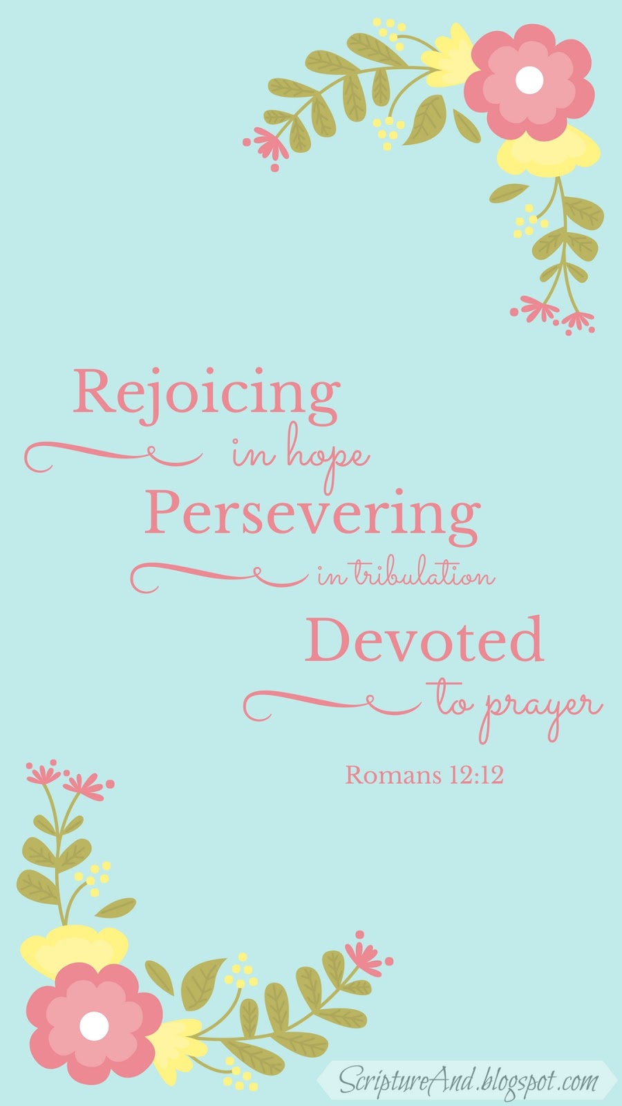 Free Romans 12:12 iPhone Lockscreen