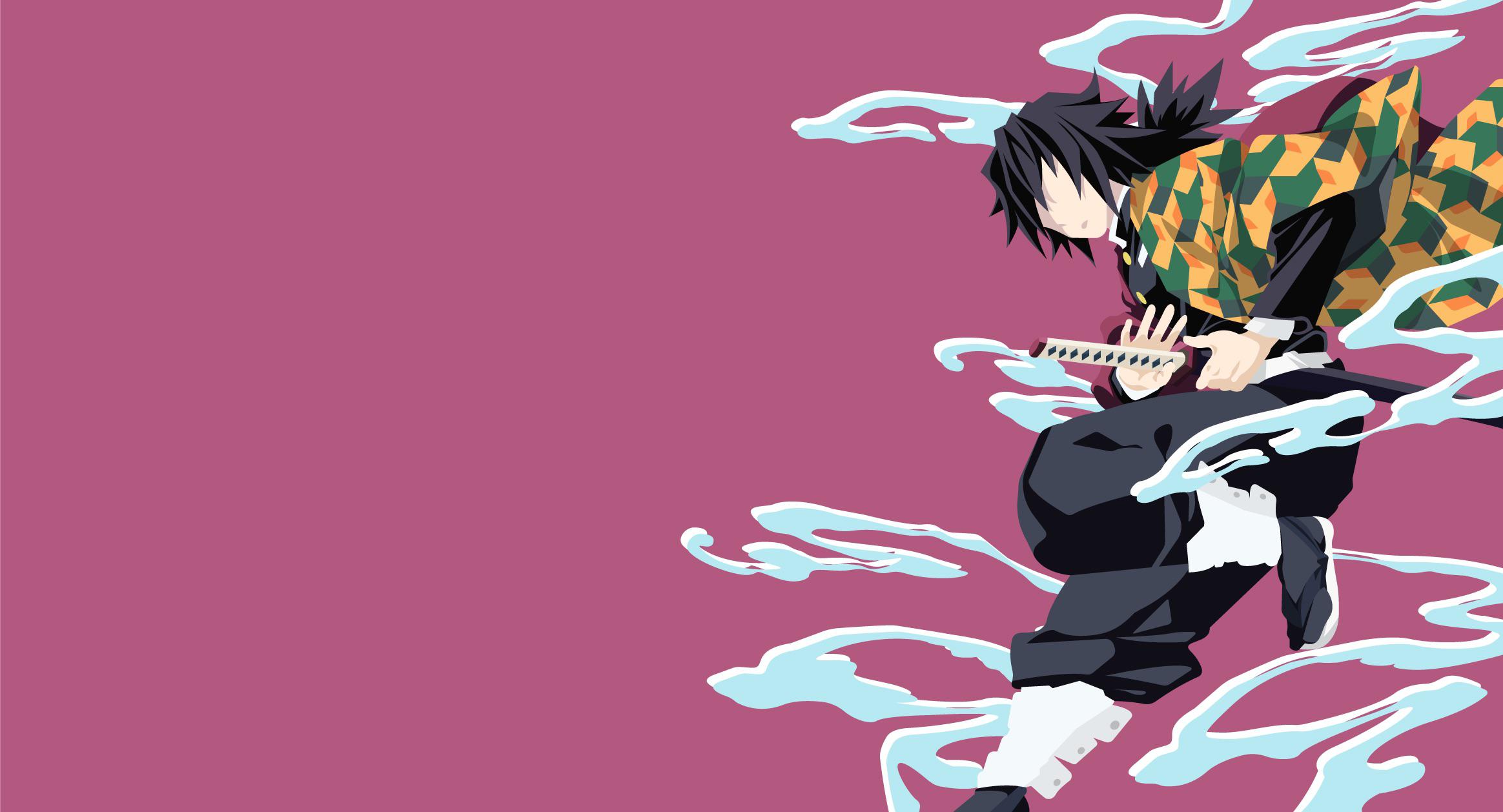 Tomioka Giyuu Phone And Desktop Minimalist Background Wallpaper! Enjoy !