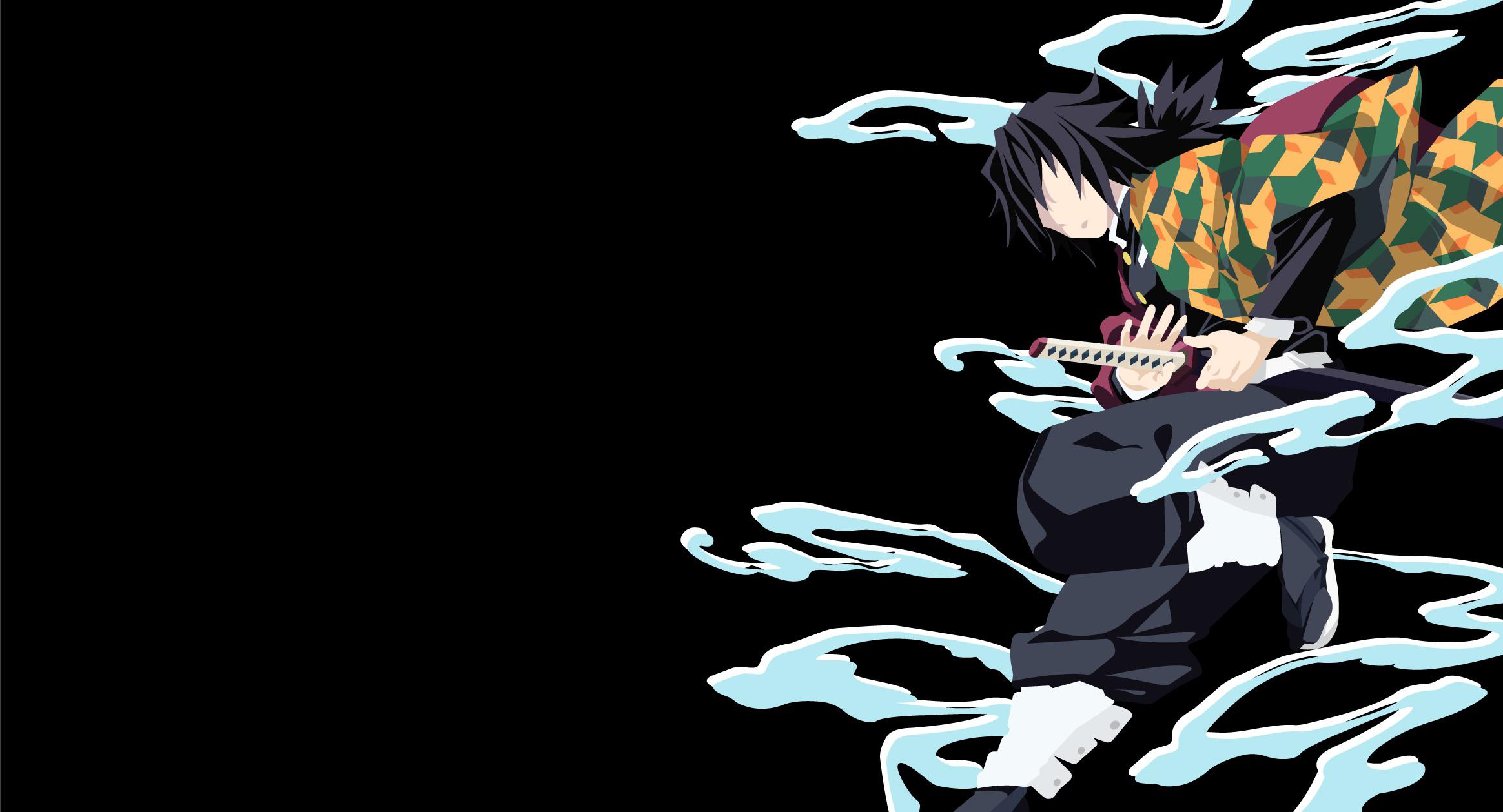 Tomioka Giyuu Phone And Desktop Minimalist Background Wallpaper! Enjoy !