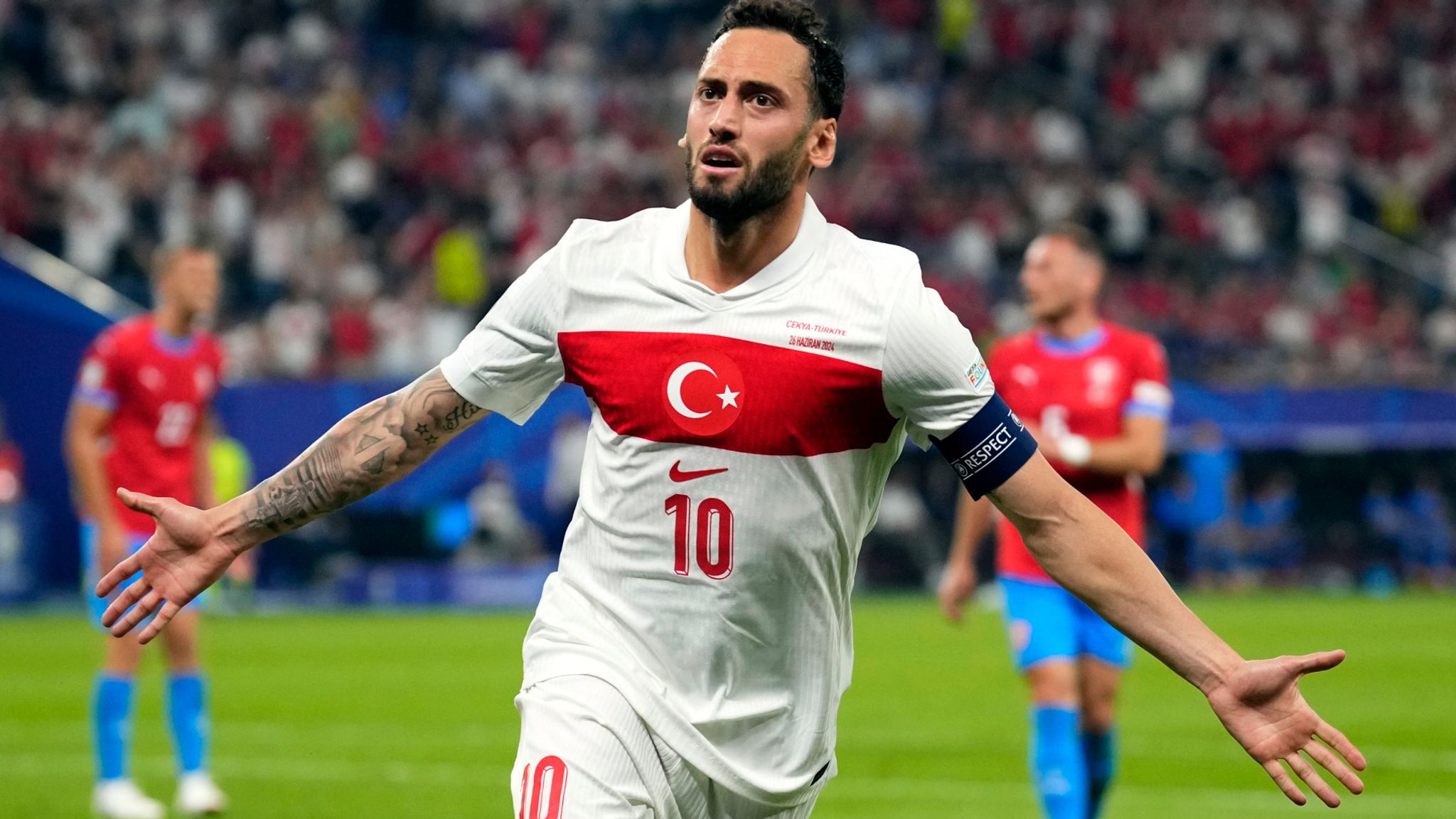 Euro 2024 Republic 1 2 Turkey: Late Victory Sets Up Austria Clash As Czechs Left To Rue Antonin Barak Red Card