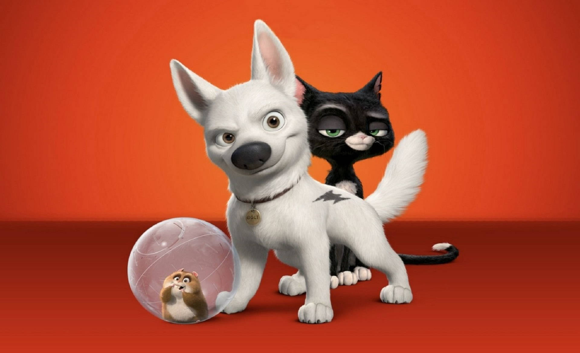 Download Bolt And Friends In Orange Wallpaper