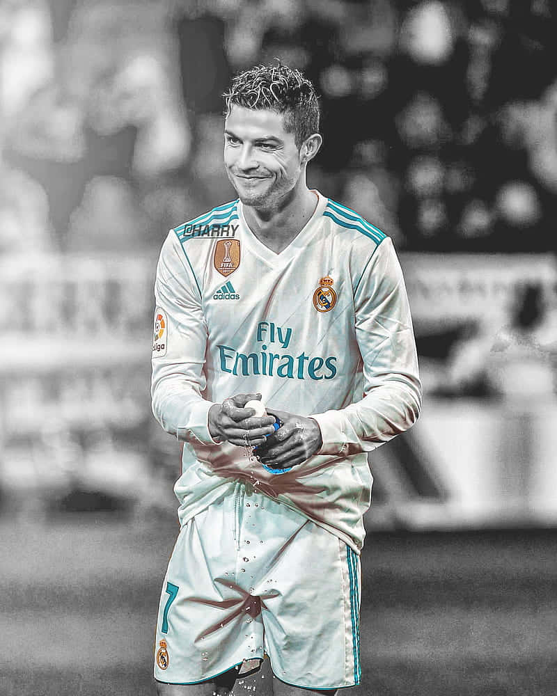 Download Cristiano Ronaldo Smiling Real Madrid Wallpaper