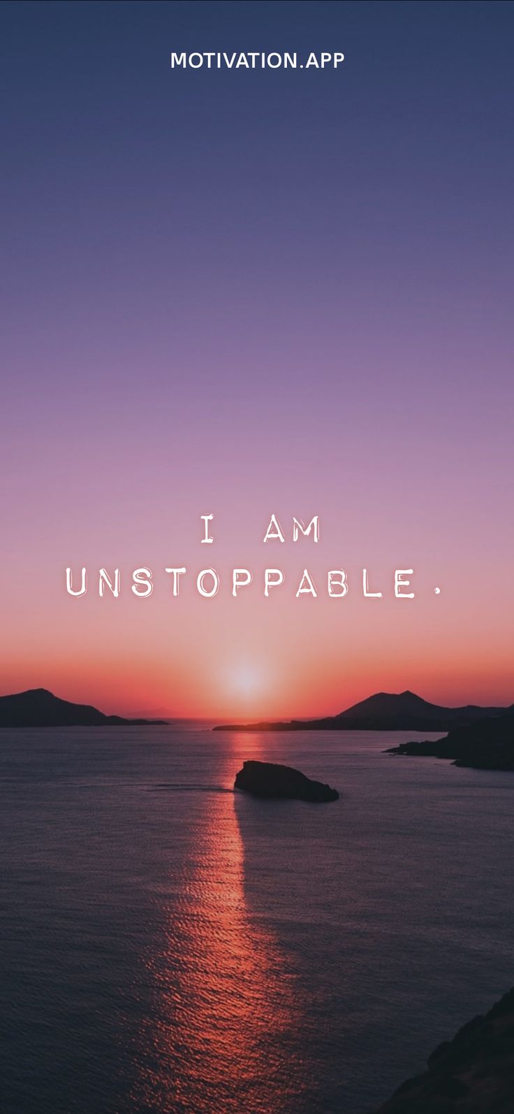 I am unstoppable. From the Motivation app. Happy wallpaper, Pretty phone wallpaper, Motivation app